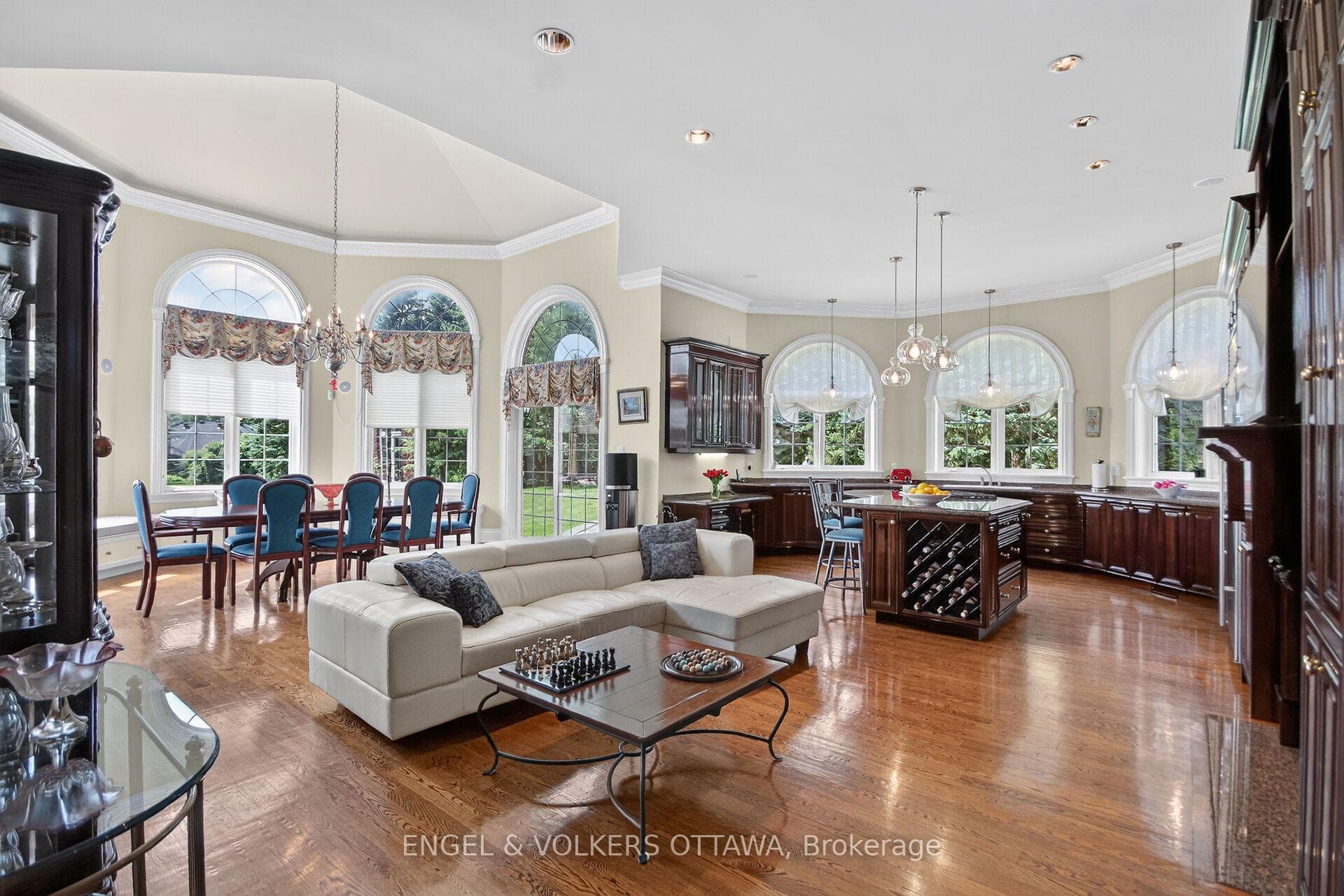 Kitchen with it's own living space and eating area