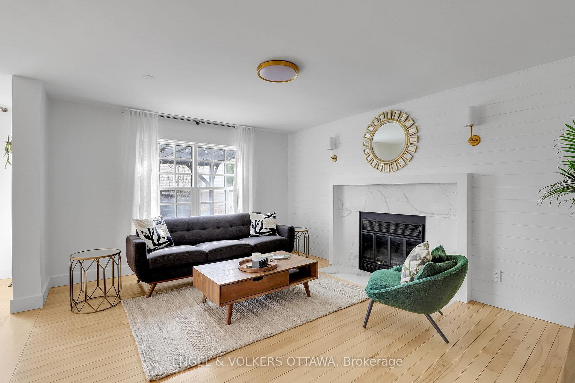 Large Family Room with Wood Burning Fireplace