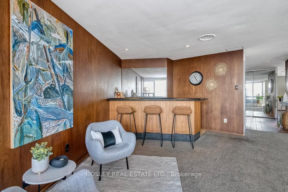 Den with wet bar