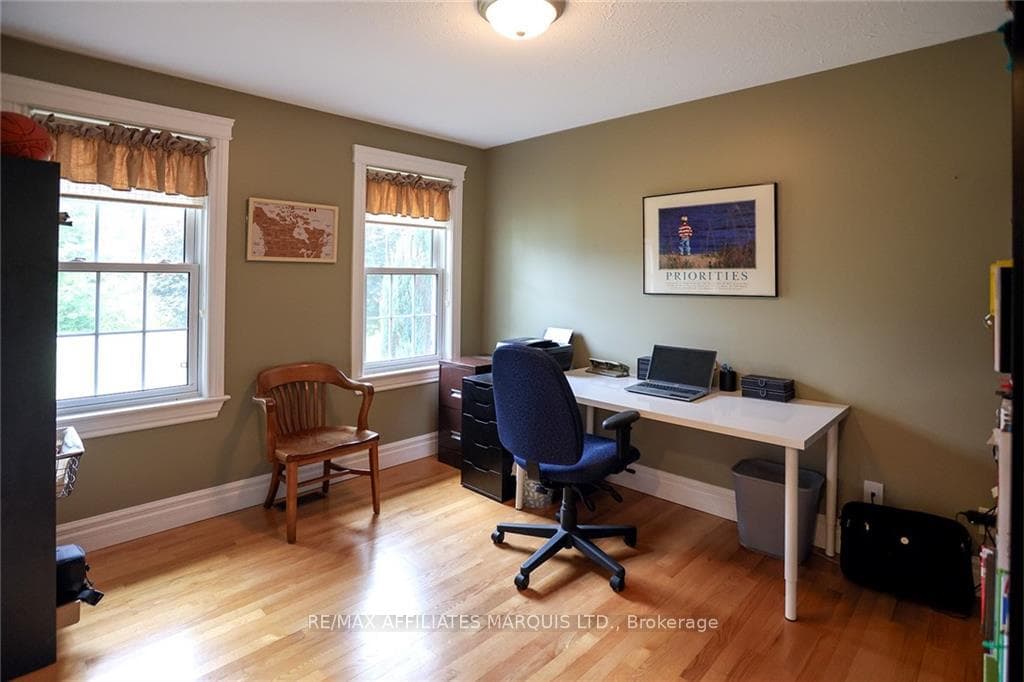 Main floor bedroom used as an office