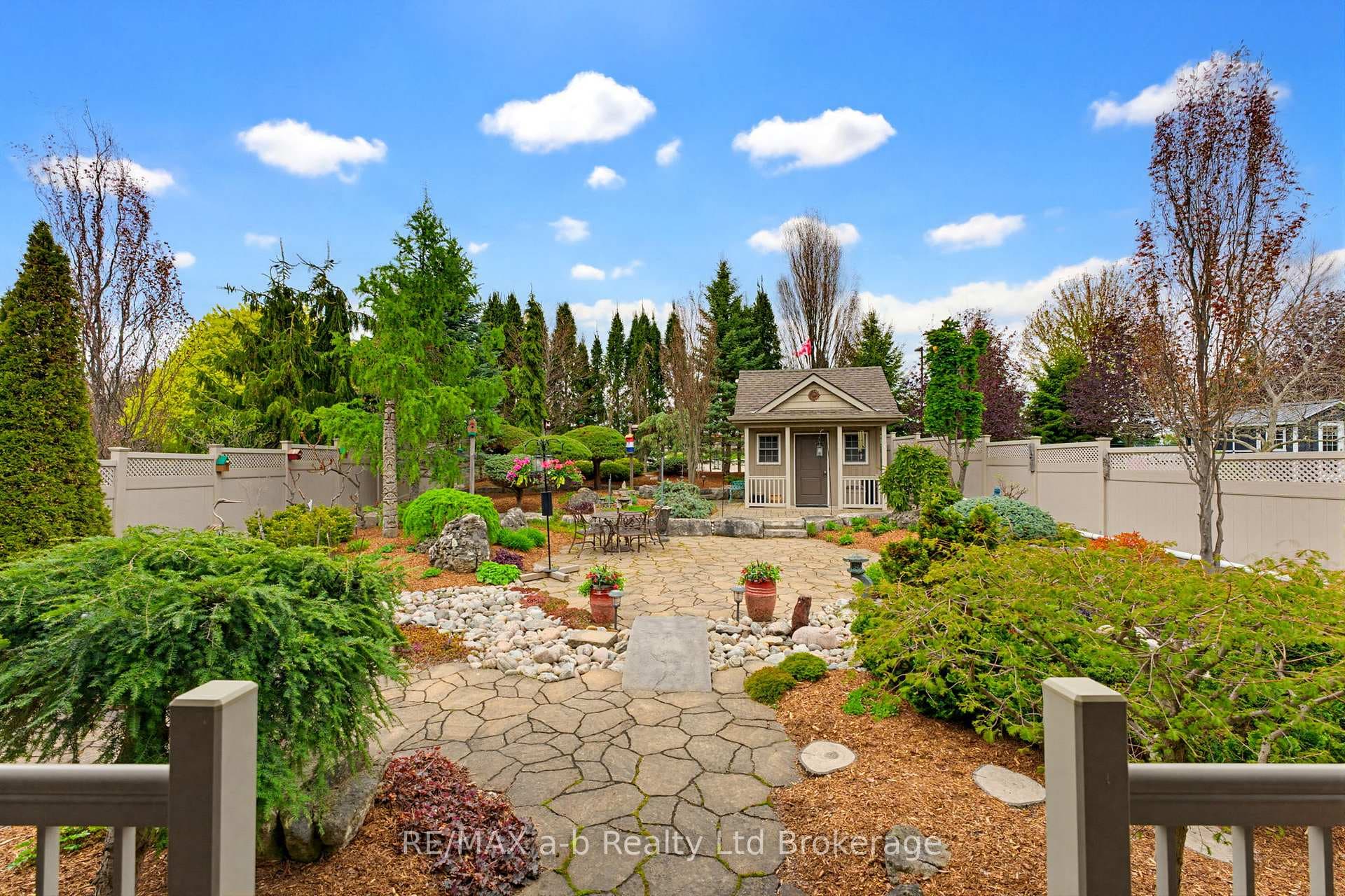 Fully landscaped back yard