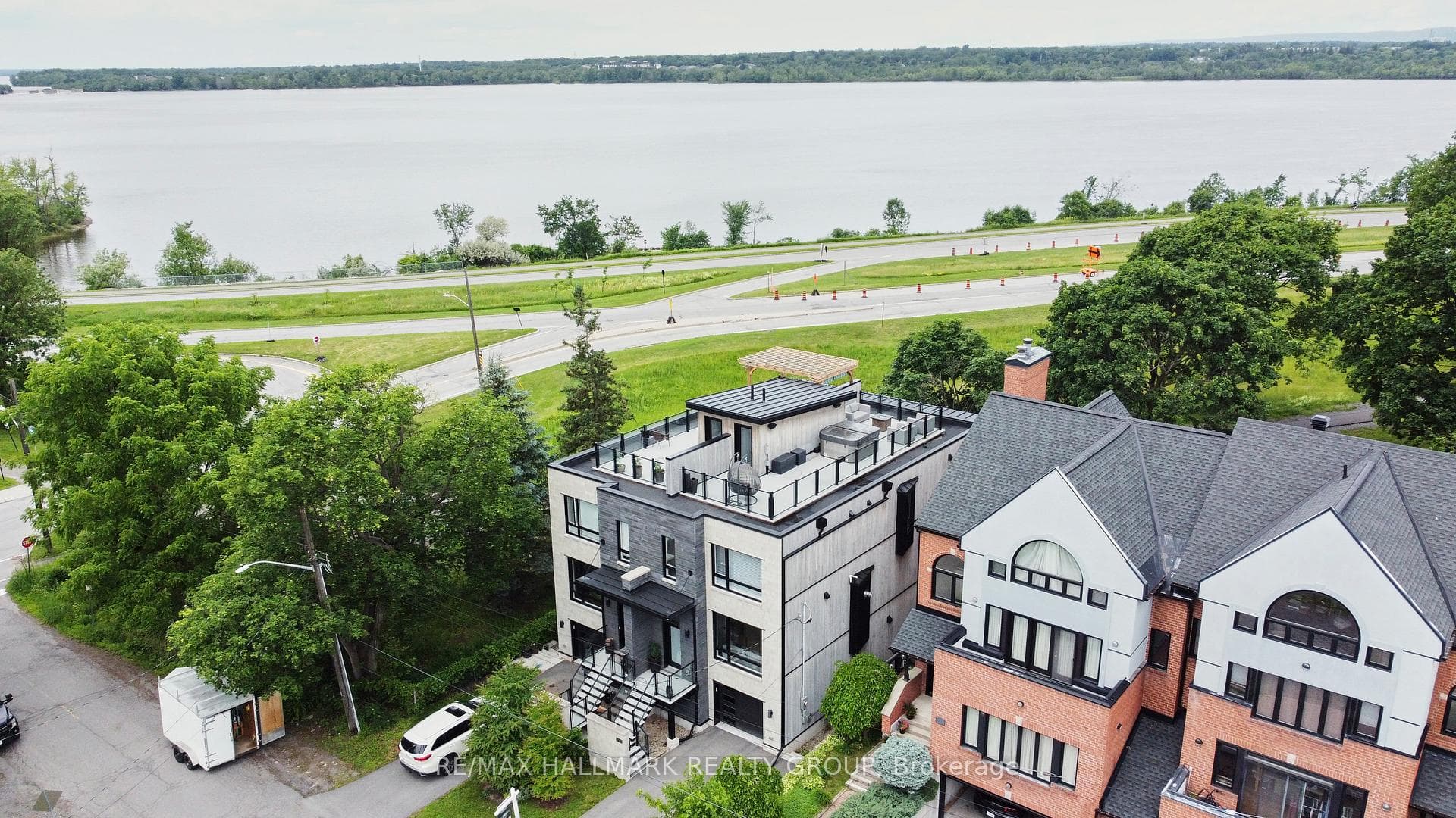 Aerial view of property