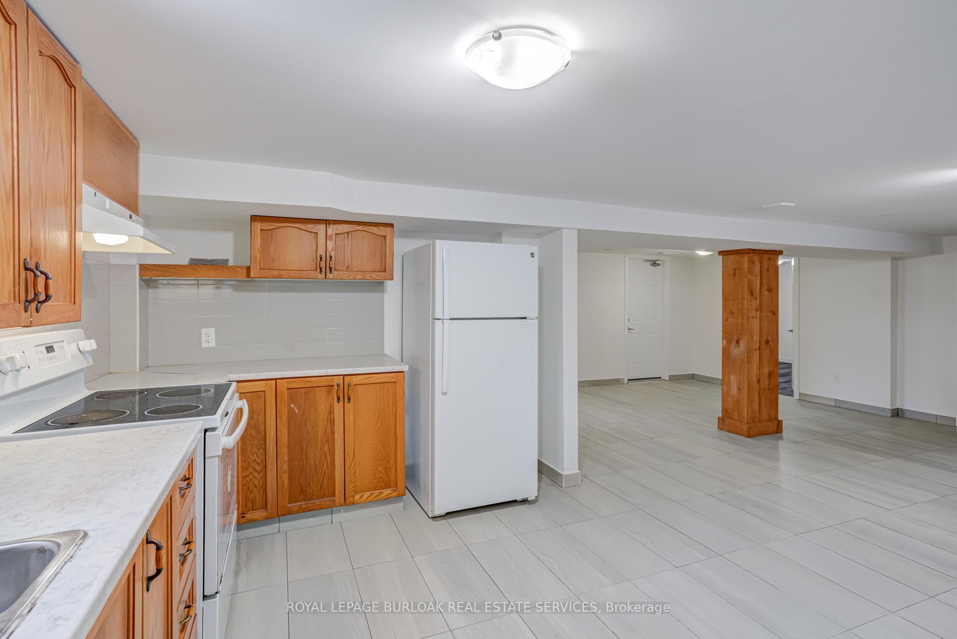 Basement level kitchen