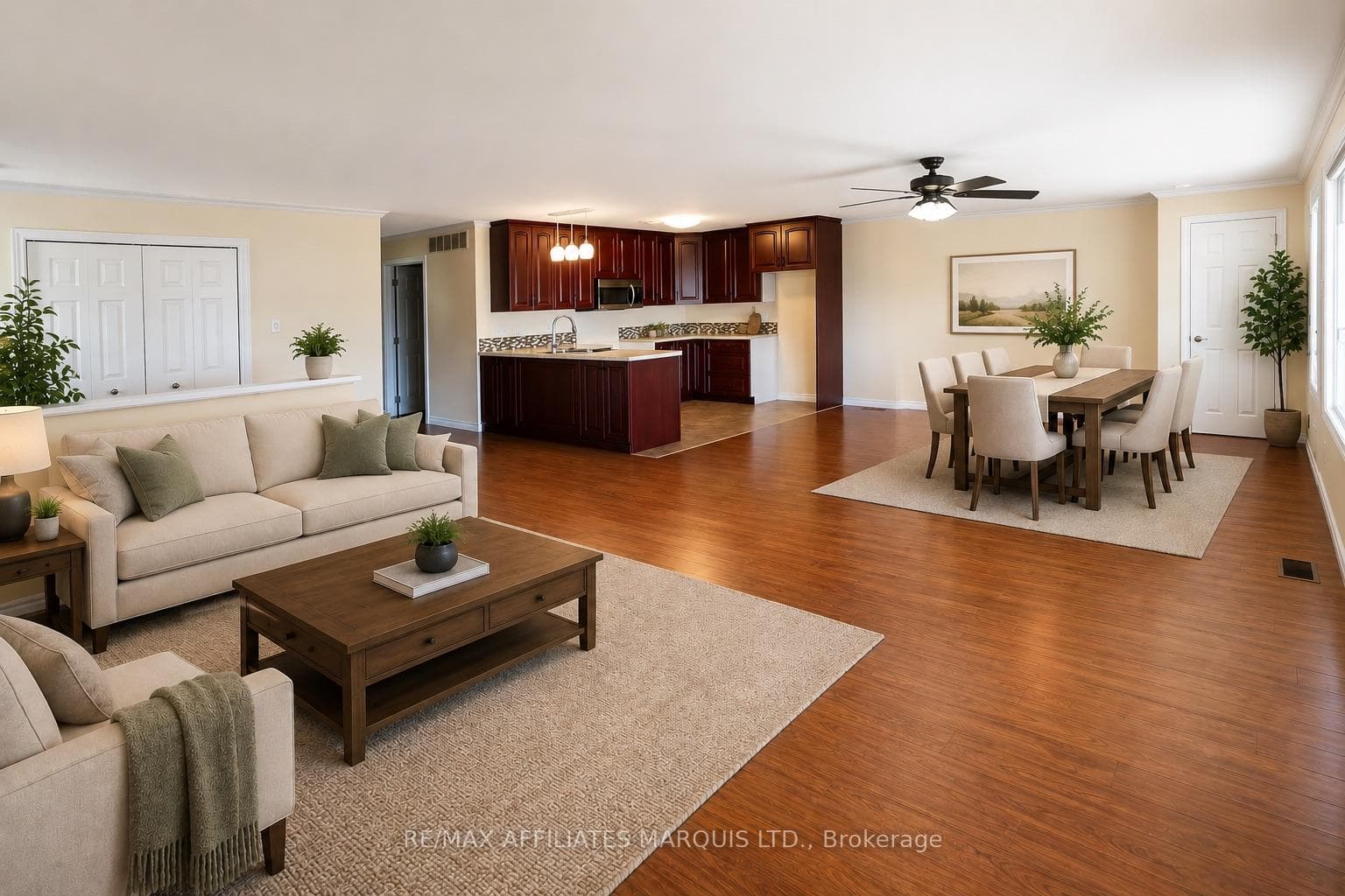 Virtuall Staged Common Area in Vacant Unit