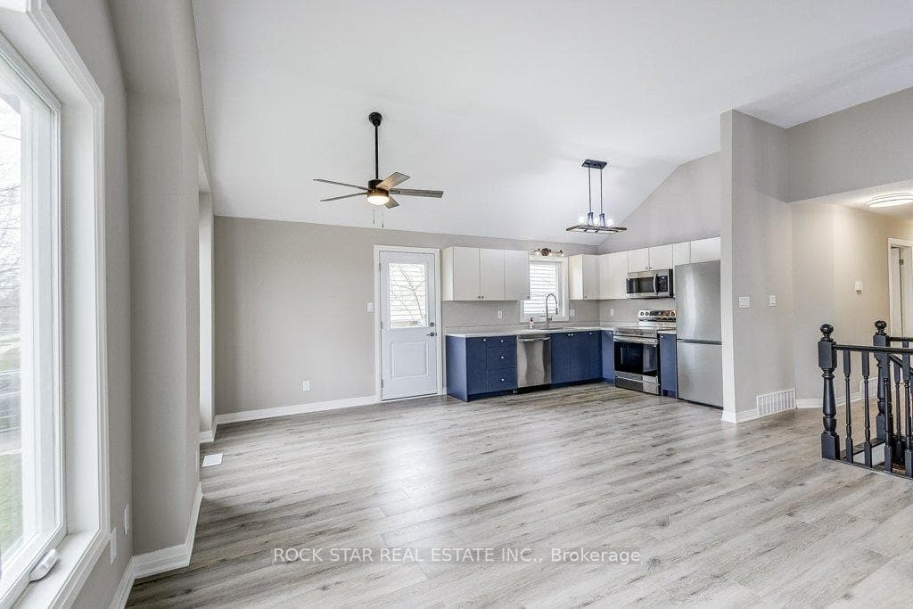 Open concept Living room, dining area and kitchenr