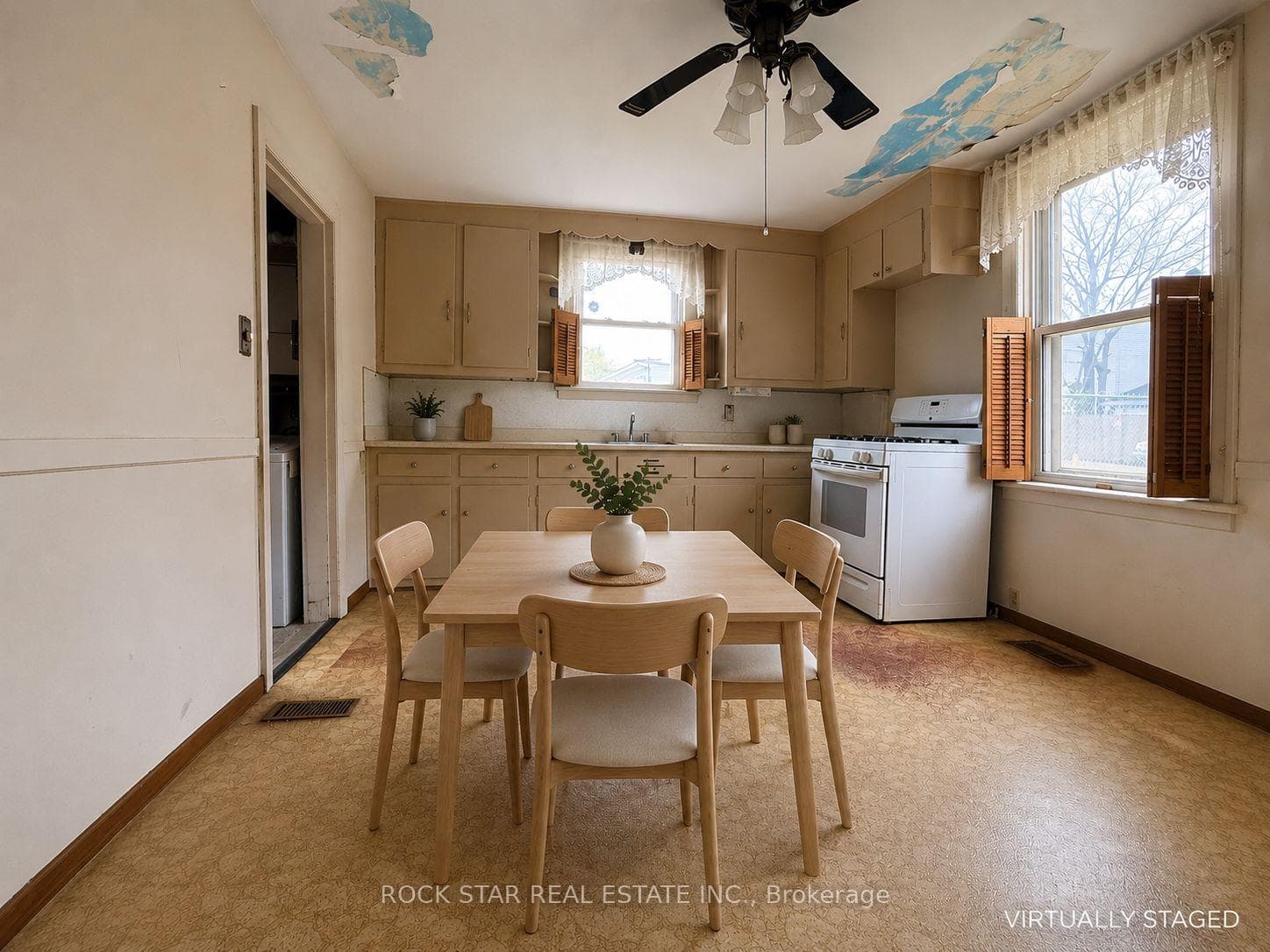 Virtually Staged kitchen