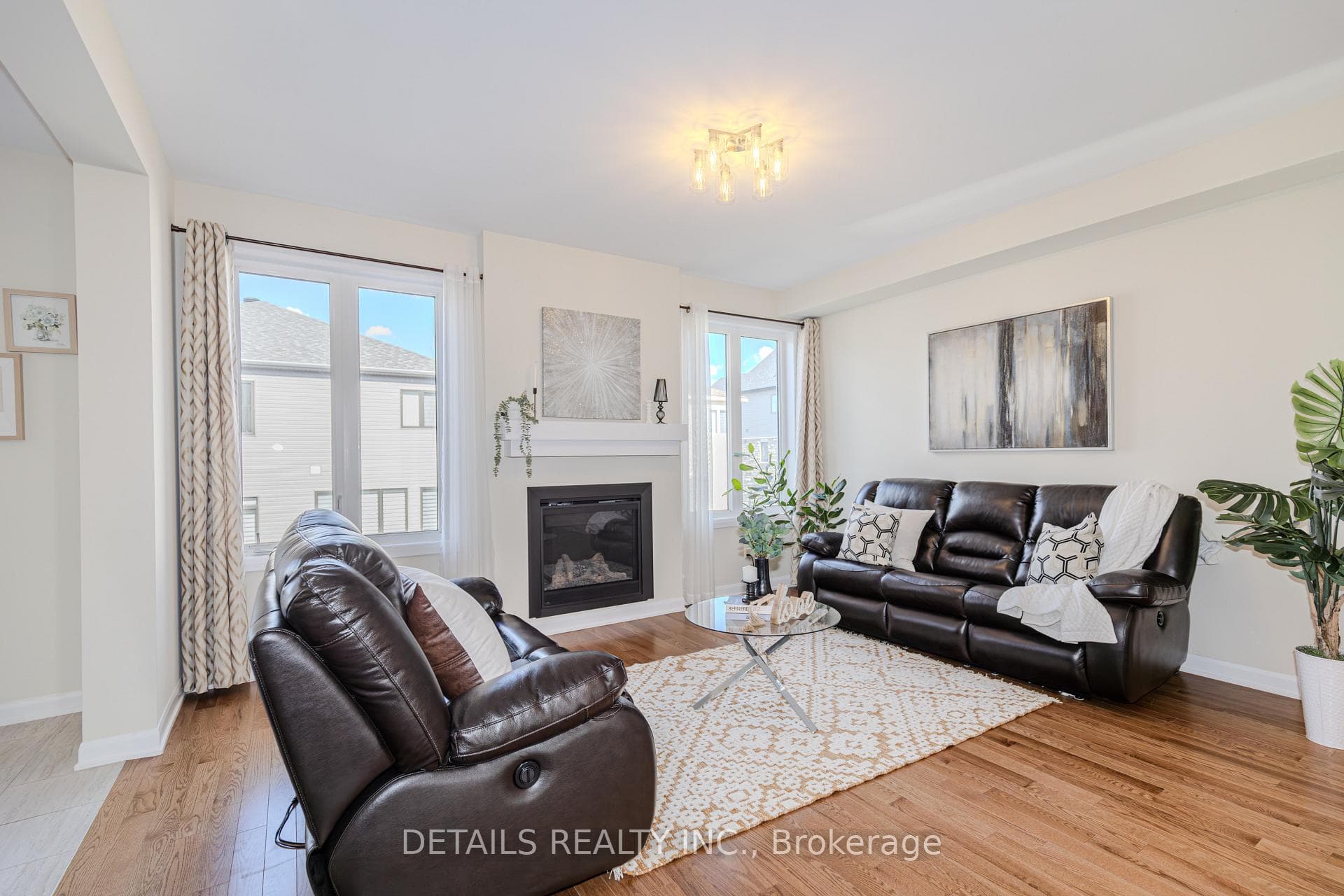 Great room with fireplace