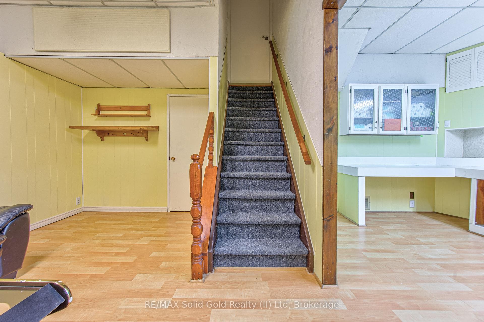 Stairs to lowest level.