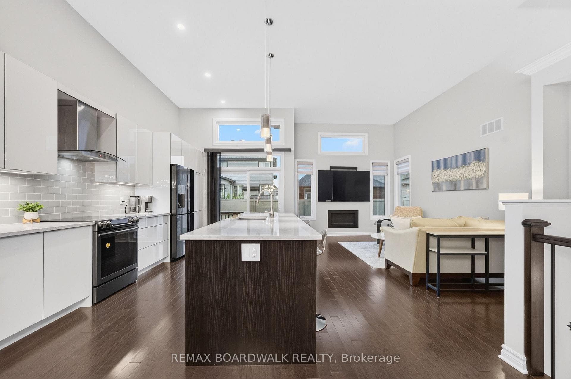 Kitchen Flows into the Living Room