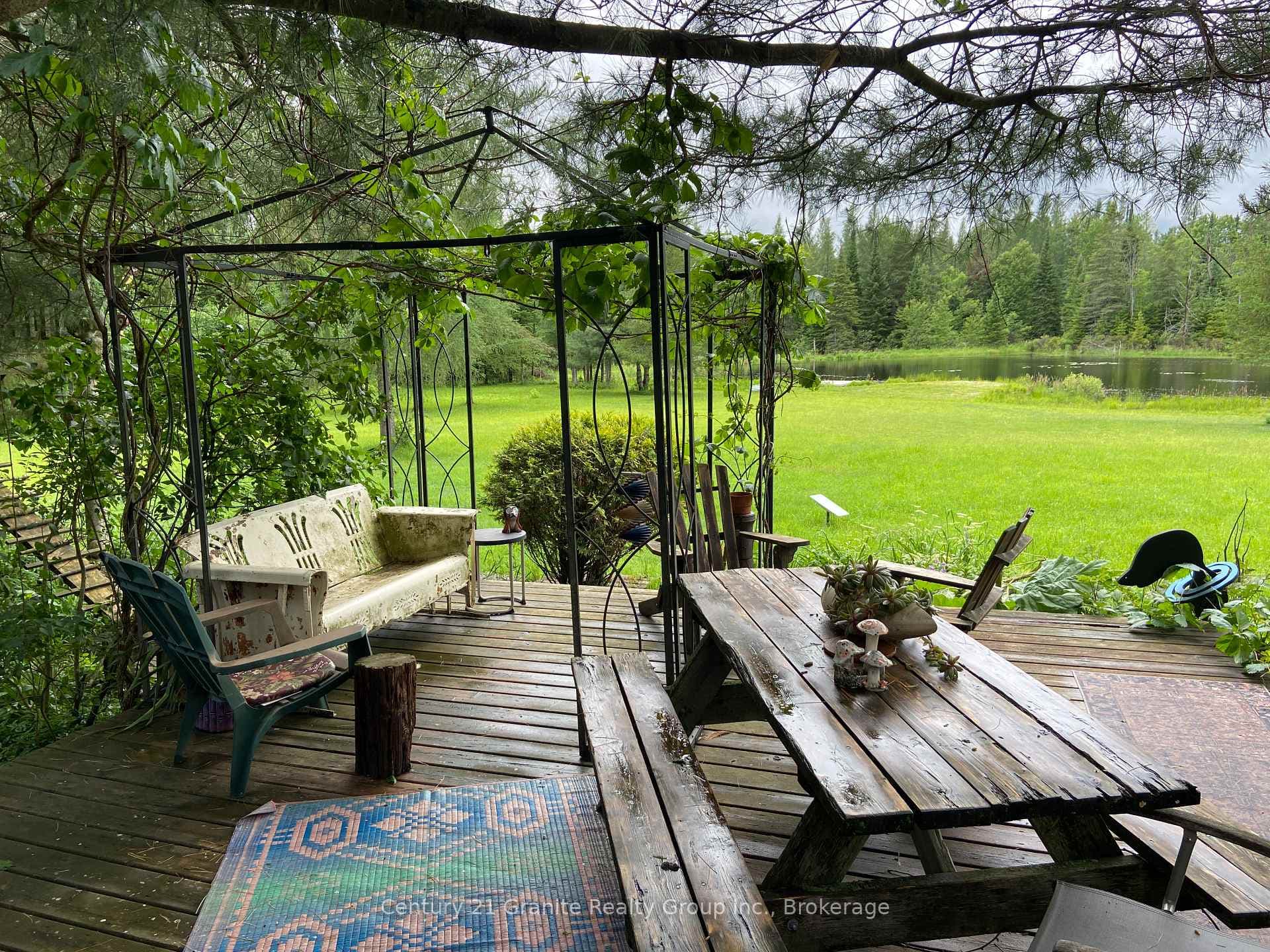 back deck looking at pond