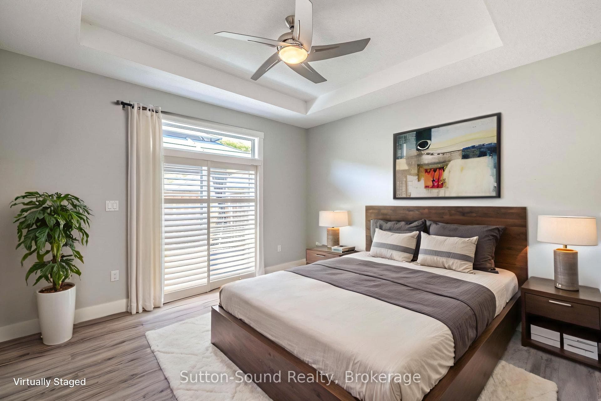 Virtually Staged Primary Bedroom