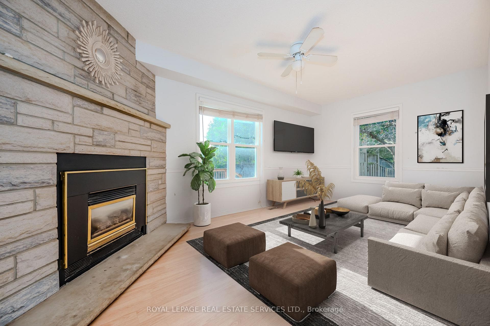 Virtually Staged - Family Room w/a Gas Fireplace