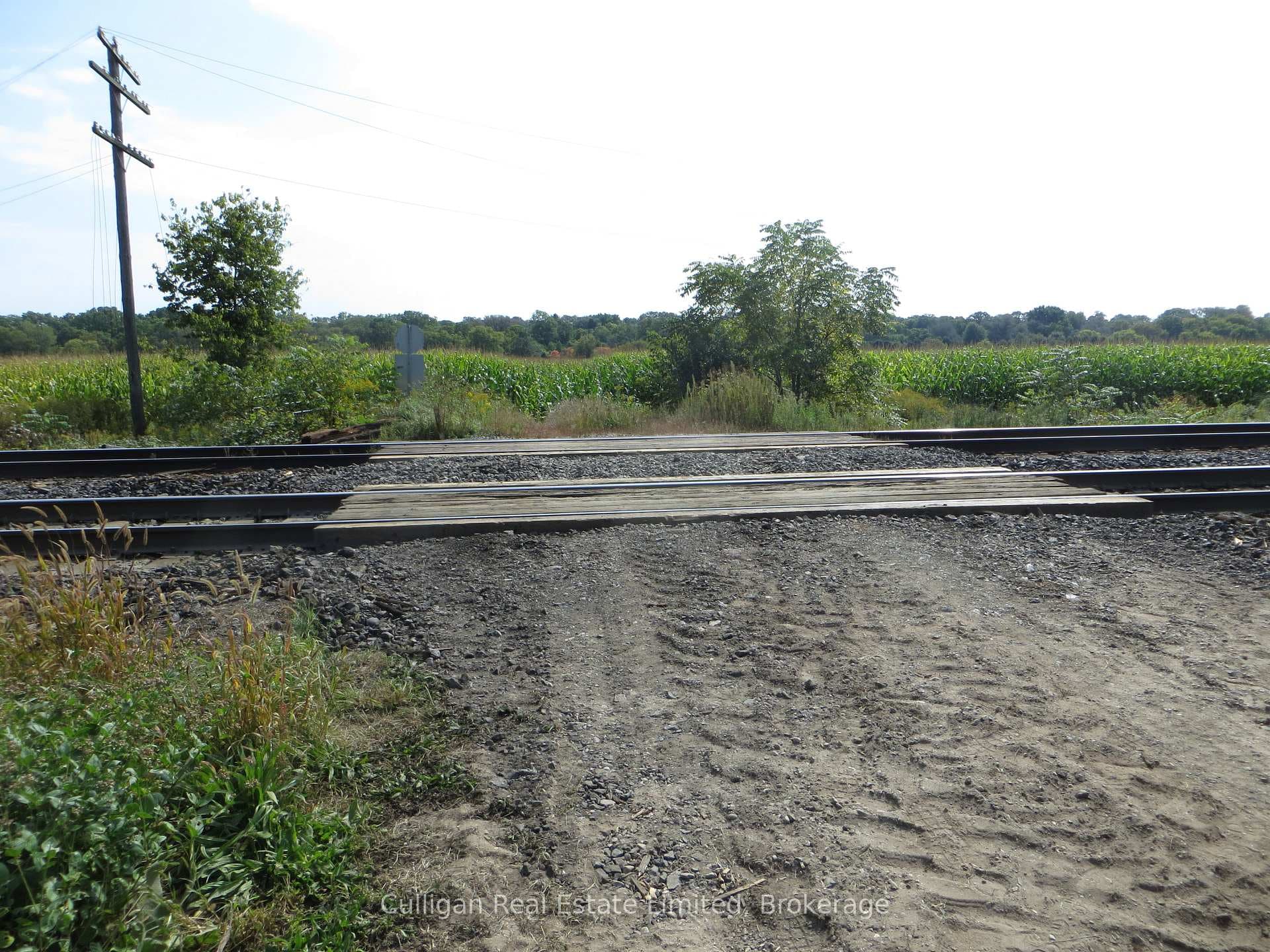 Laneway to property crosses rail road tracks