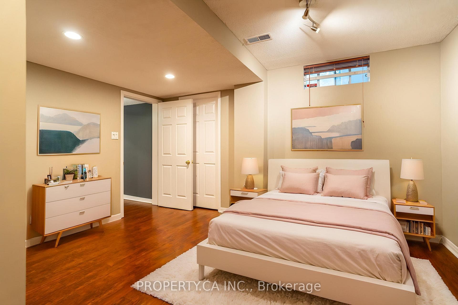 Basement bedroom (virtually staged)