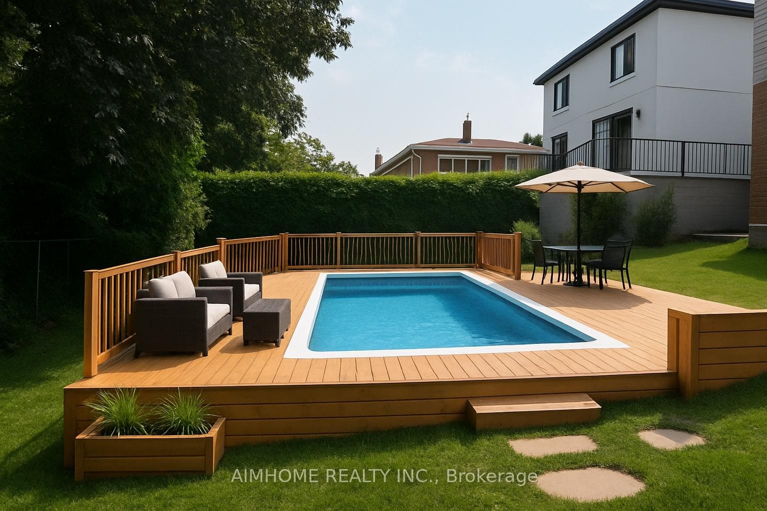 Backyard aboveground Pool Rendering