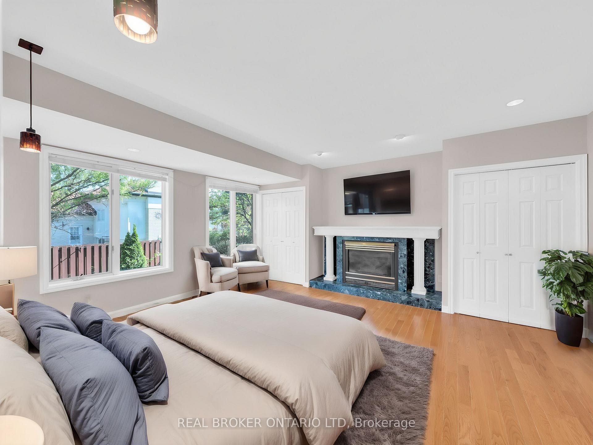 Primary Bedroom (Family Room) Virtually Staged