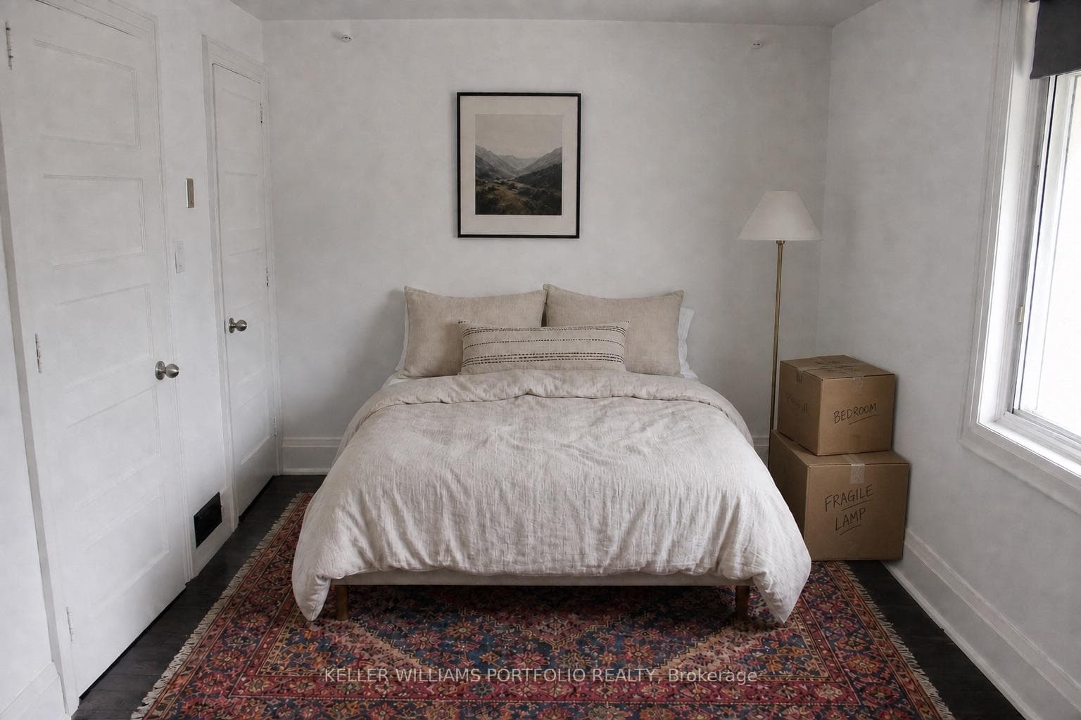 Bedroom facing backyard