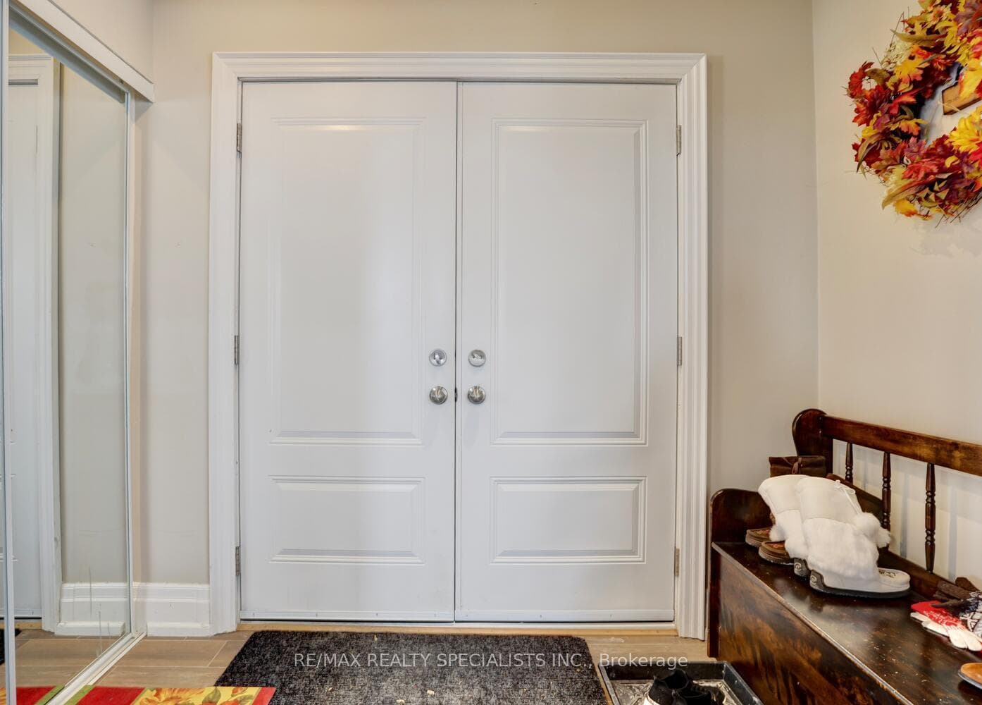 Front foyer with double closet.