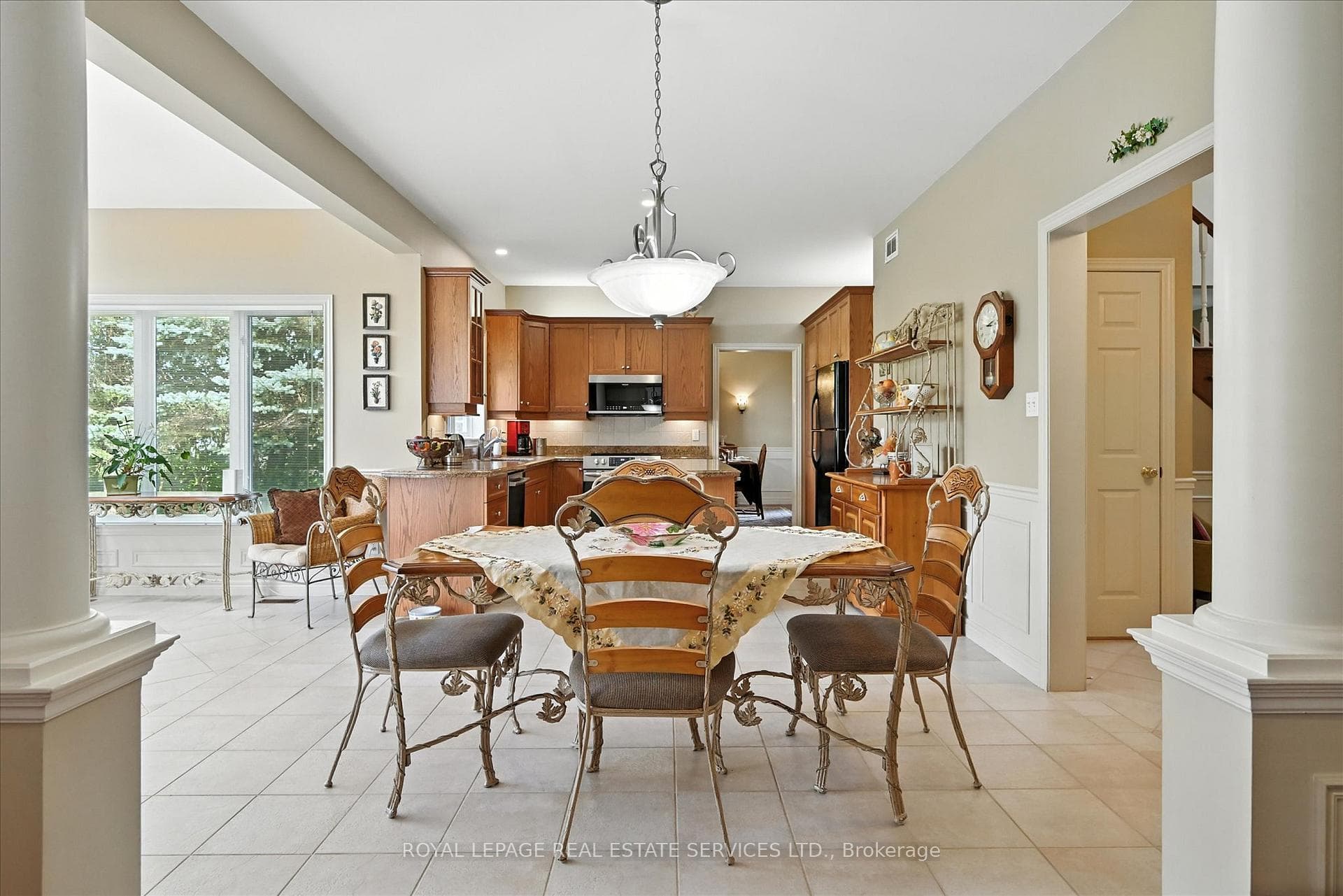 Breakfast Area is open to the Kitchen and Sunroom