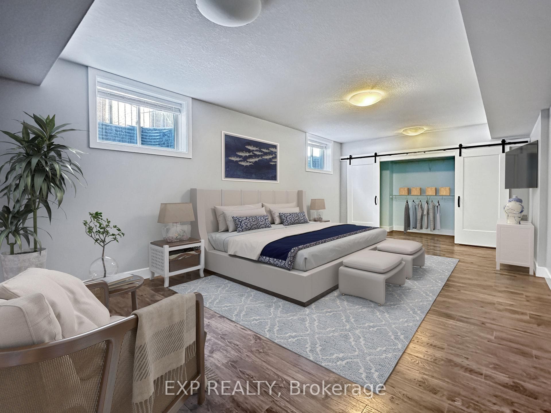 Room is virtually staged