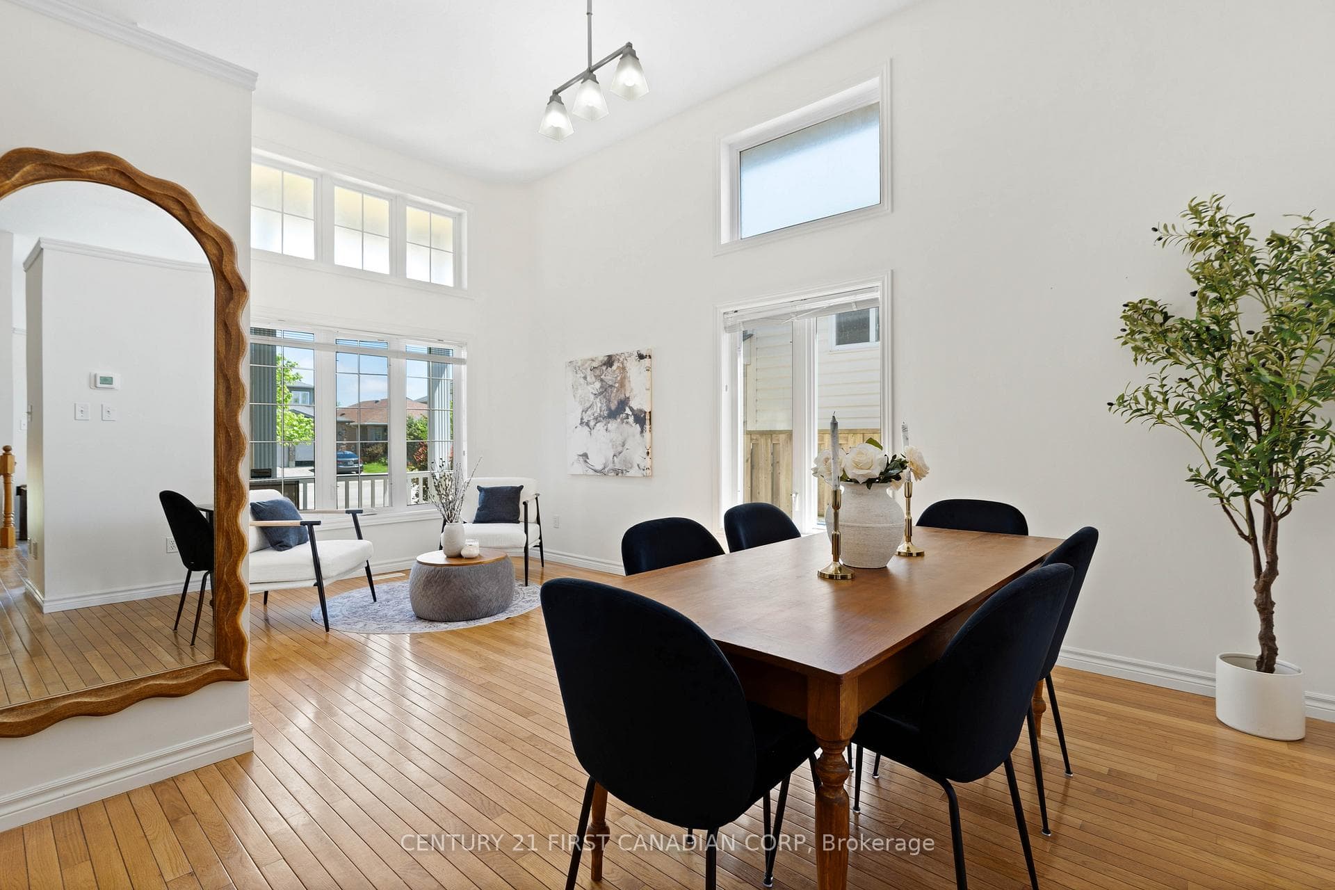 Dining and sitting room at front of house