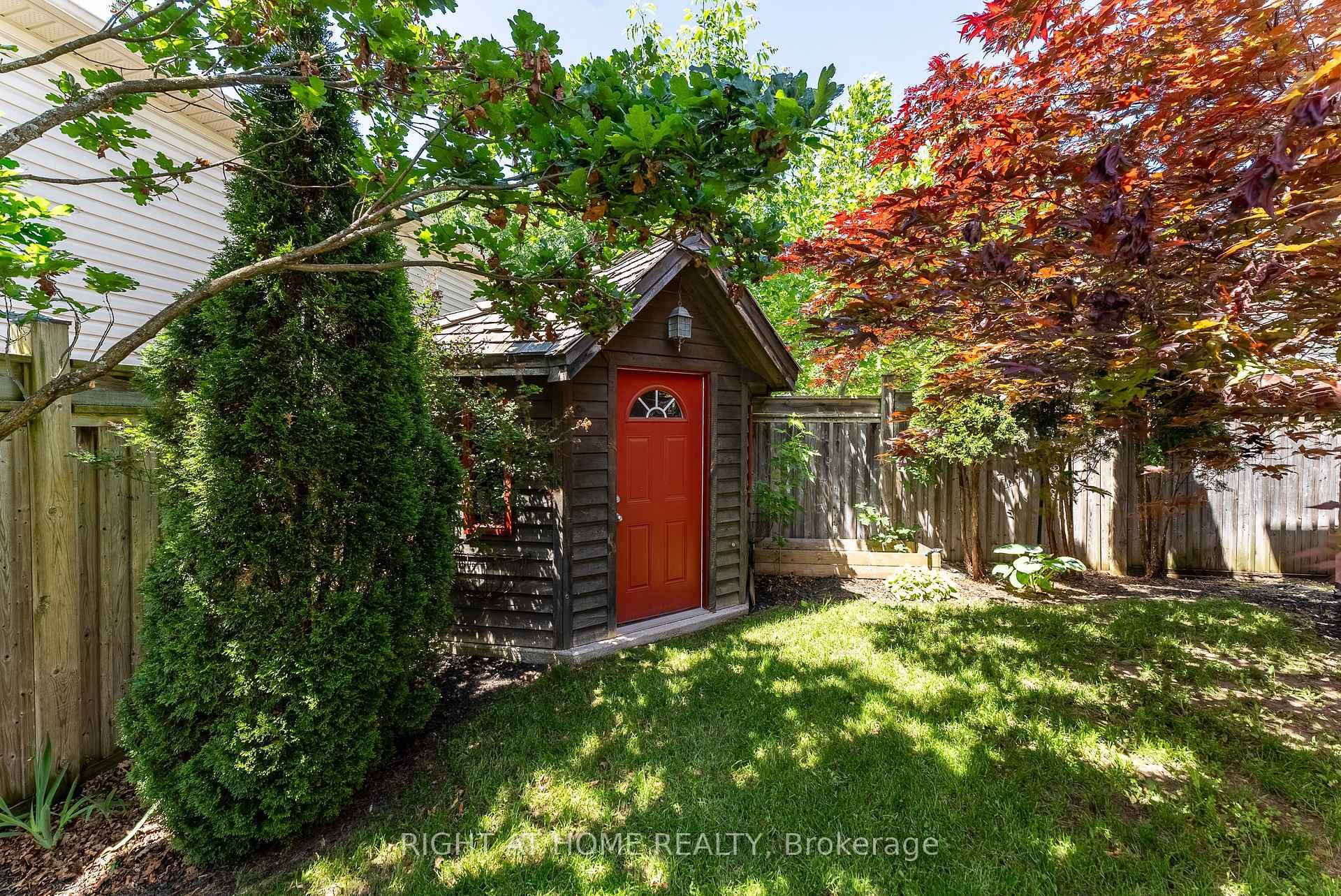 Shed on a backyard