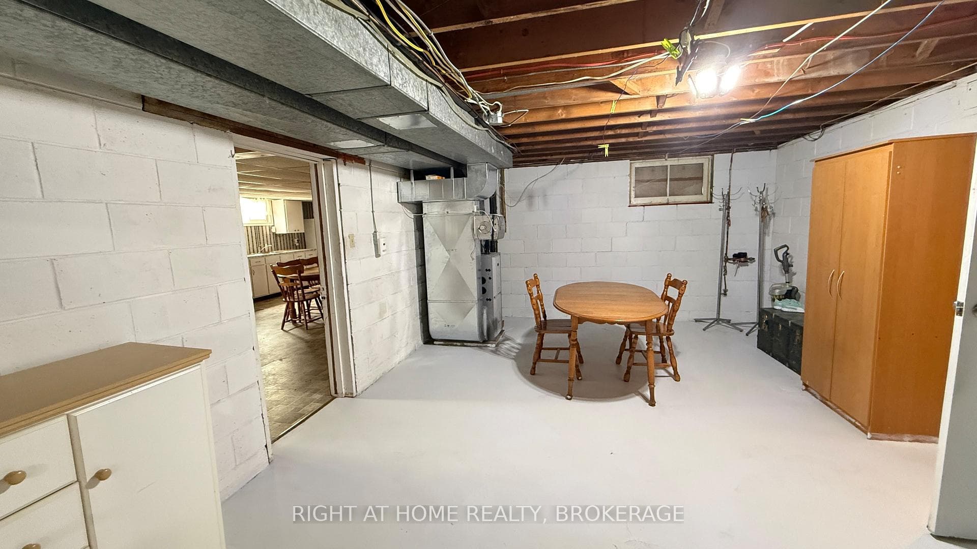 Unfinished Area in Basement