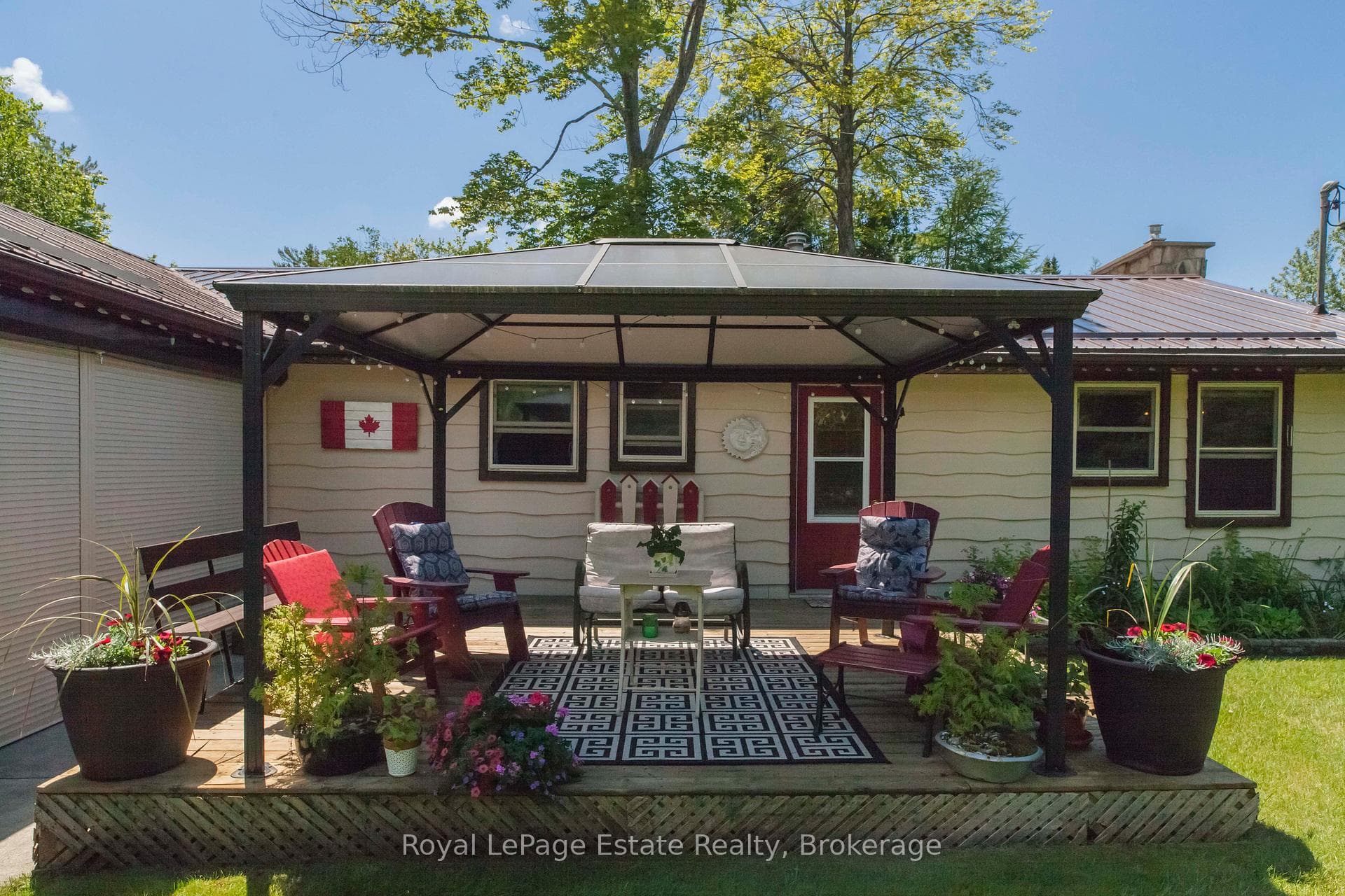 Sitting area on the front porch