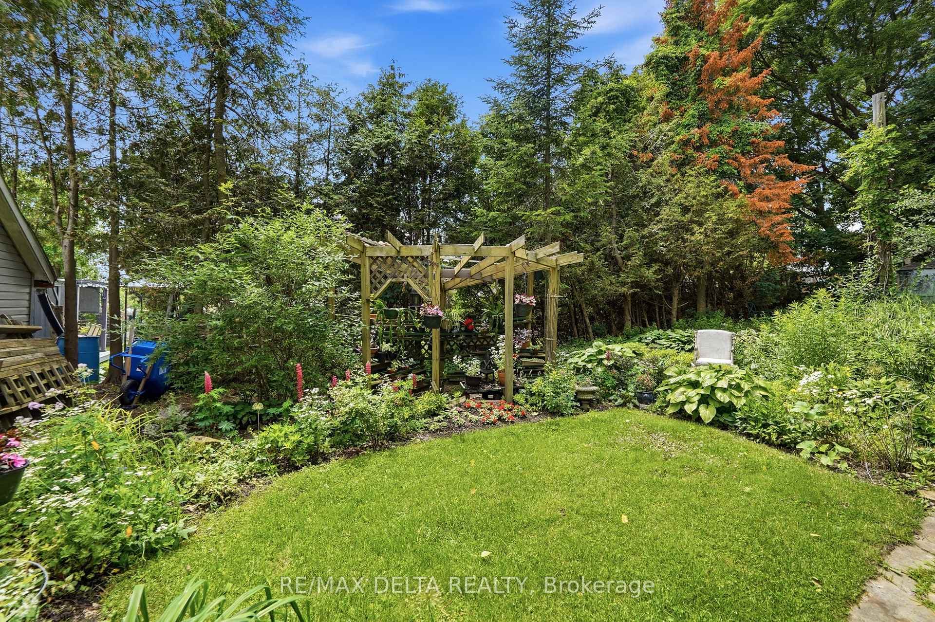 Gazebo in rear garden.