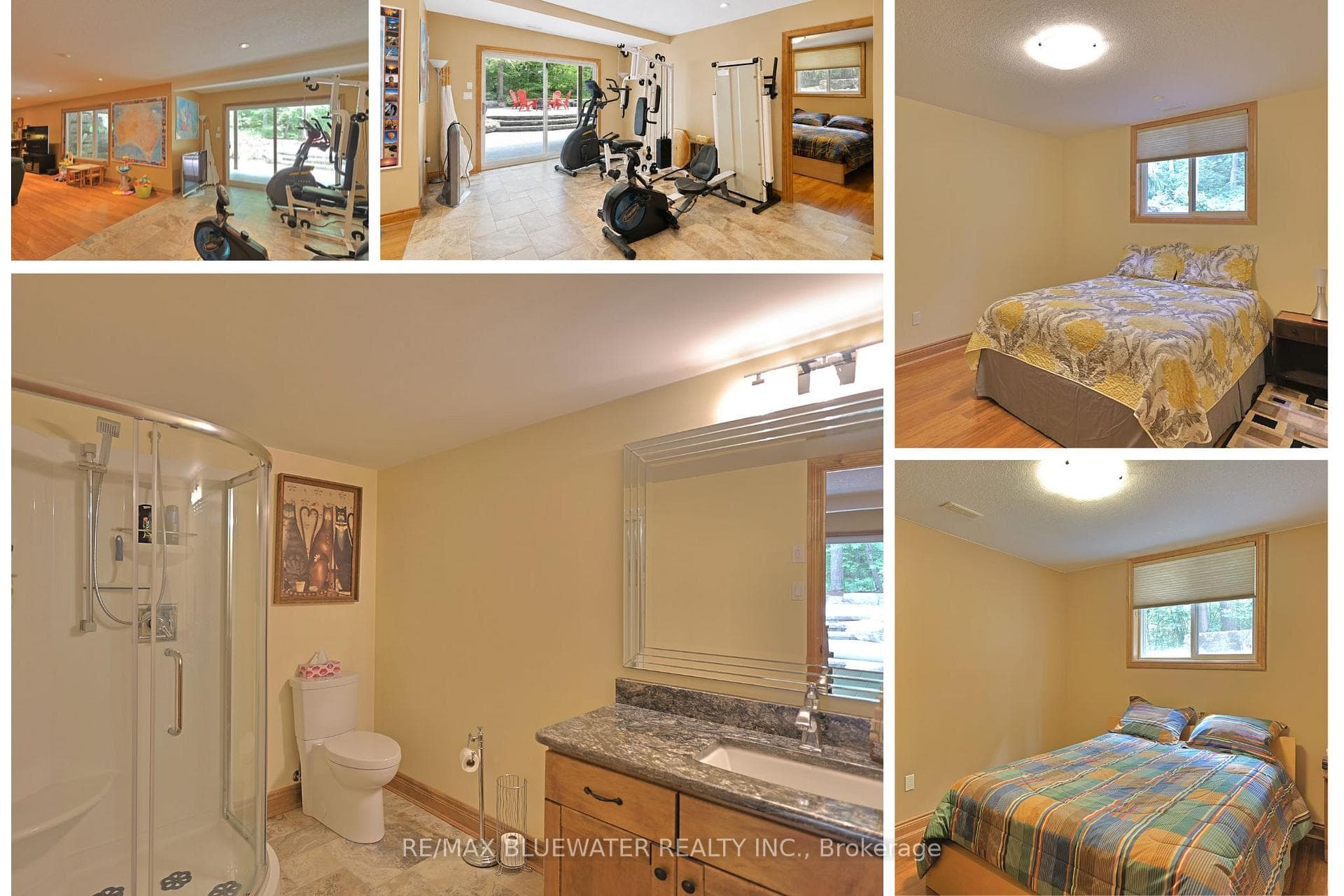 Lower Level Gym, Bath and Bedrooms