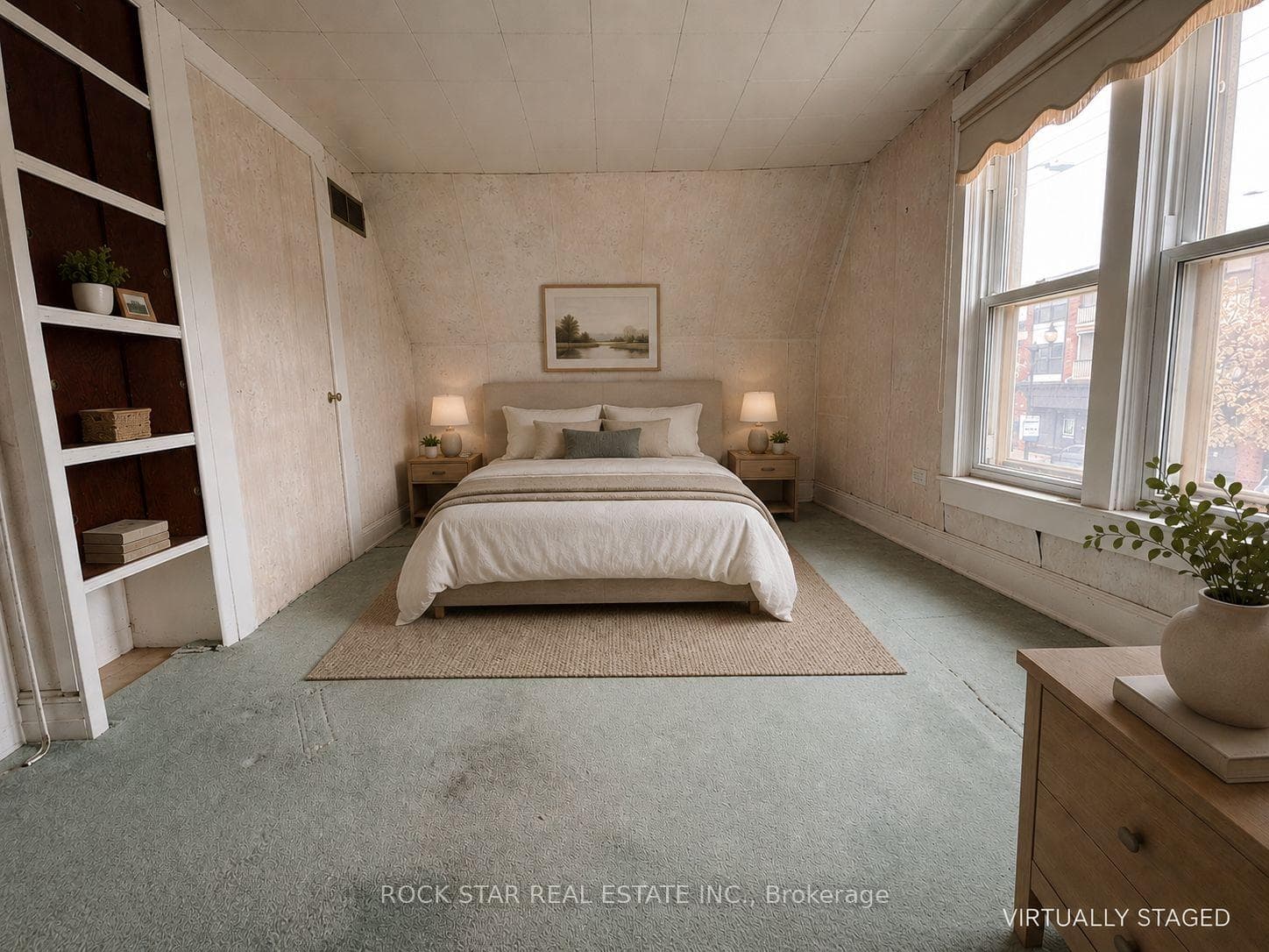 Virtually Staged 2nd floor bedroom