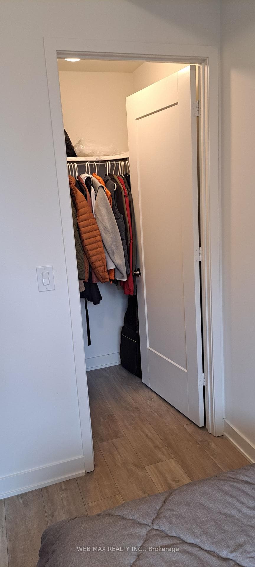 Spacious Bedroom Closet.