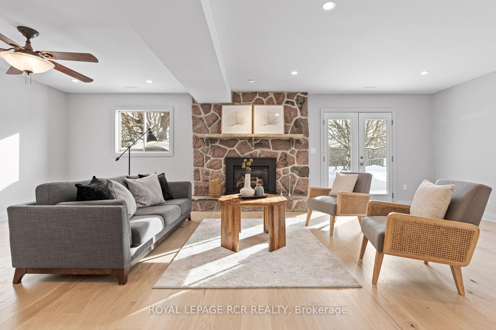Stone Gas Fireplace