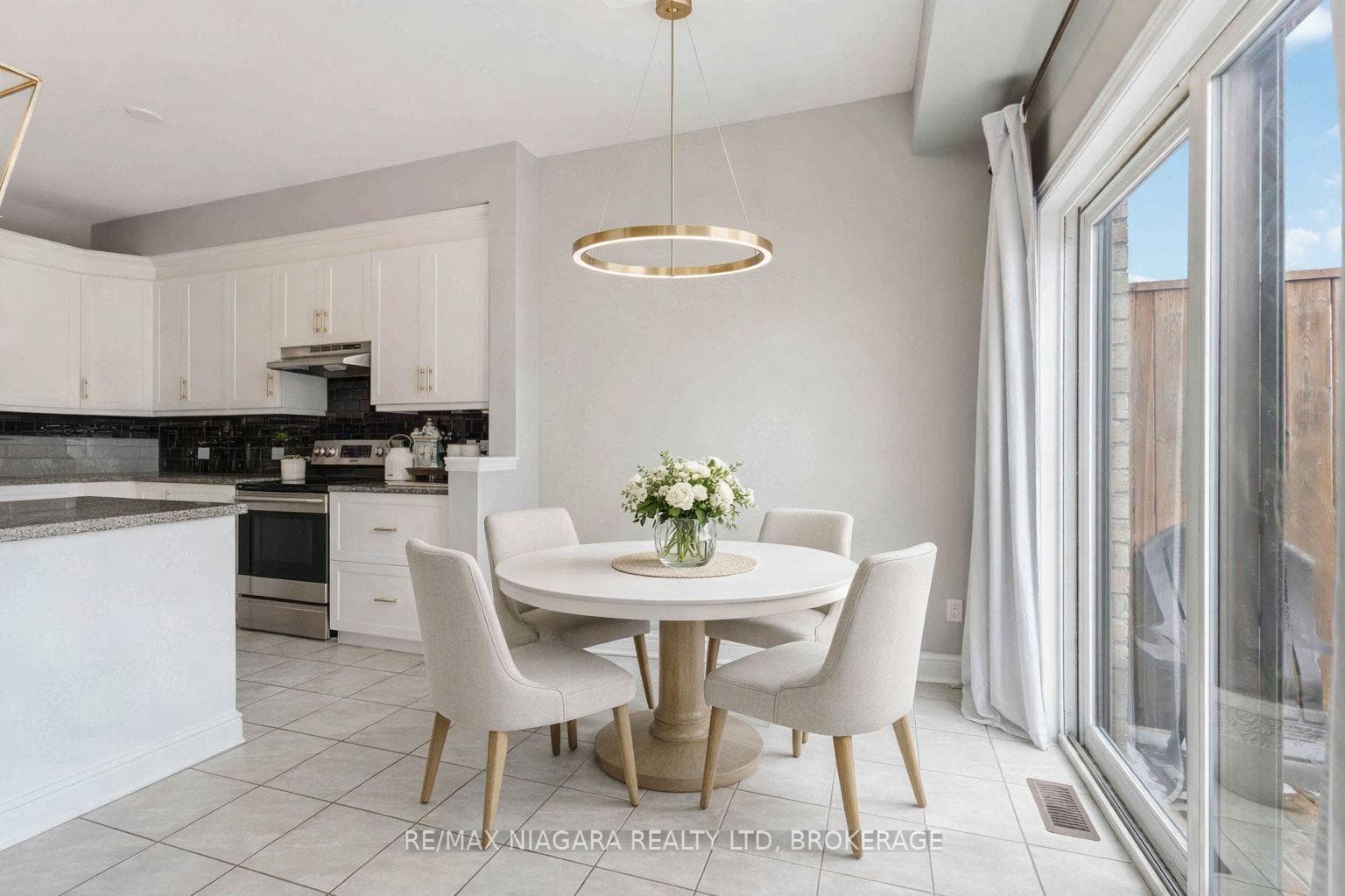 Virtually staged with table