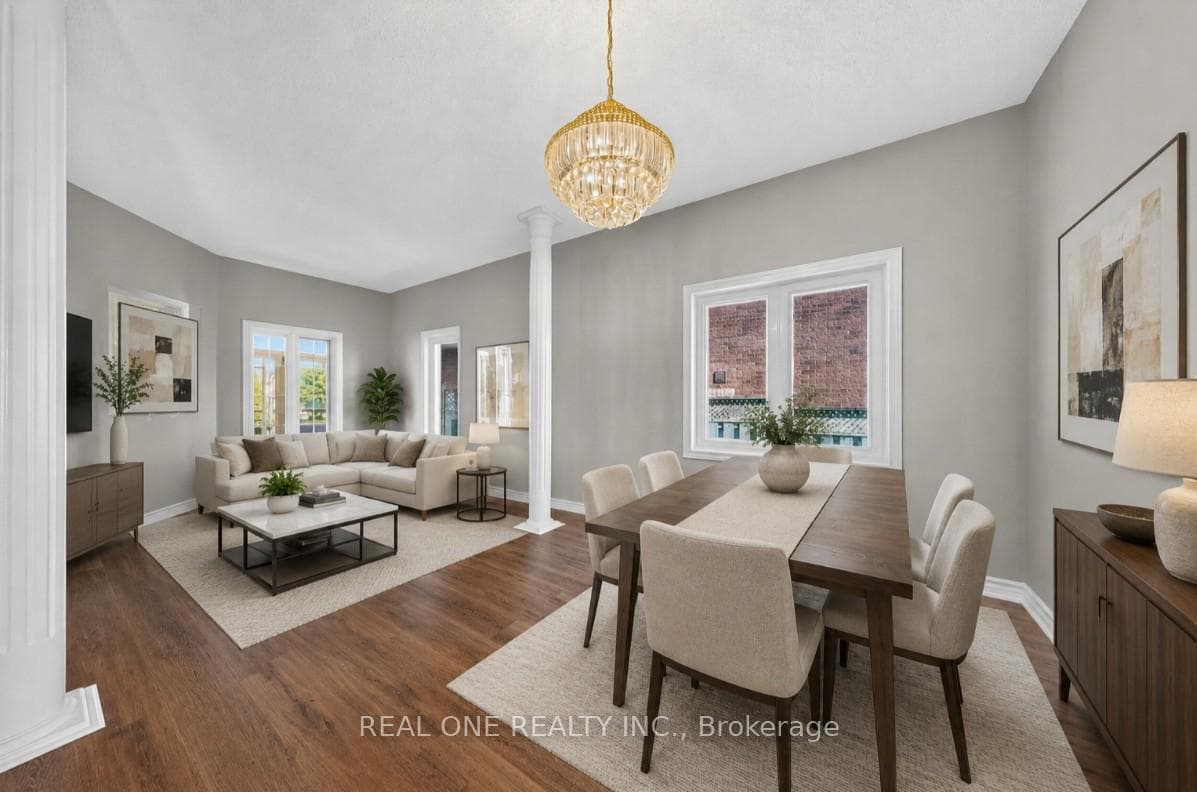 Virtual Staged Living and Dining room