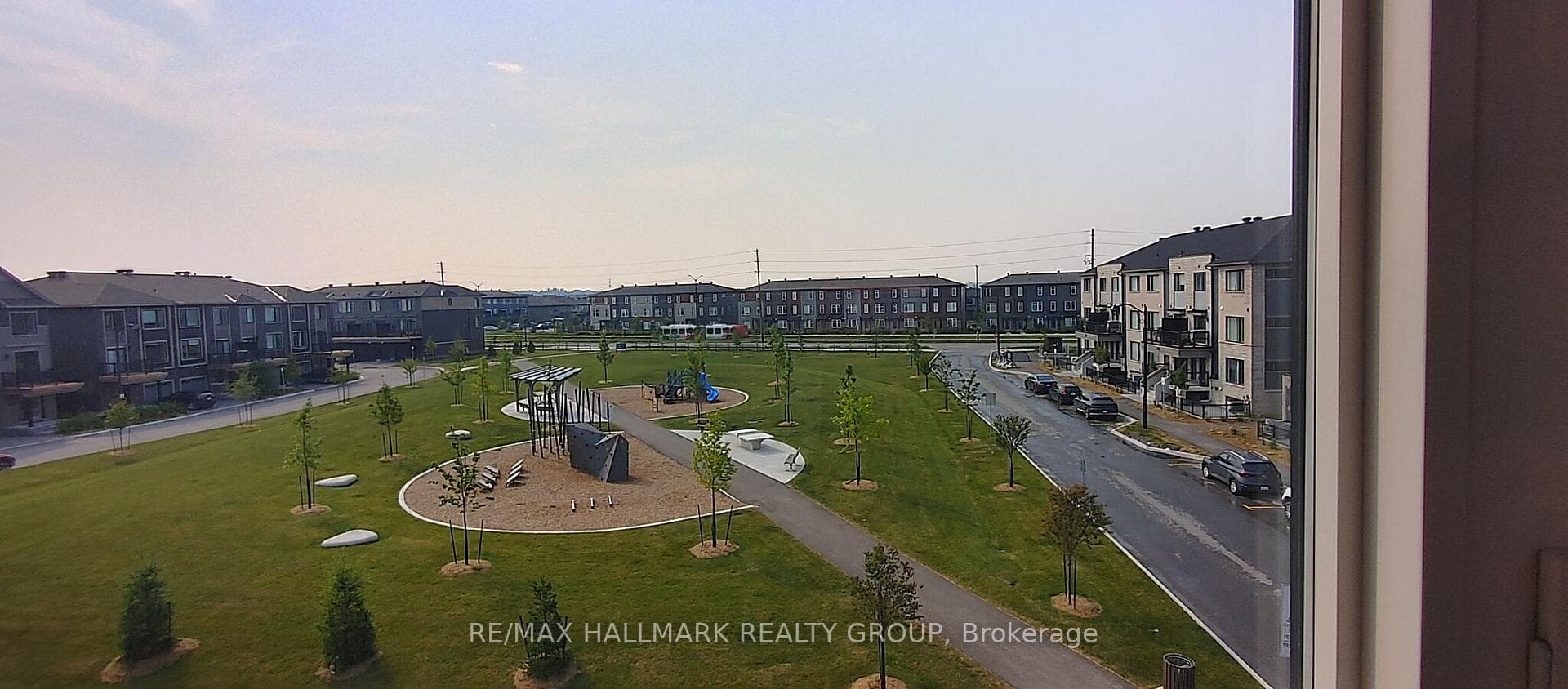 View from bedrooms over park