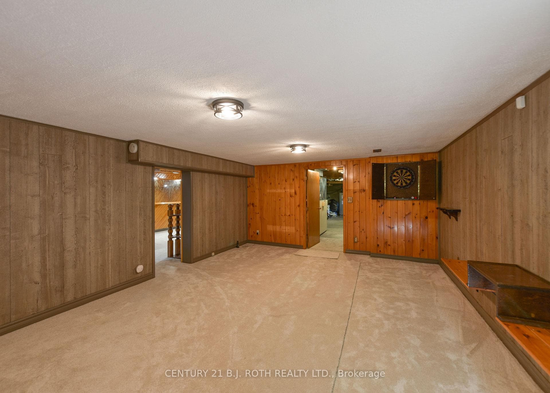 Family room with new carpet