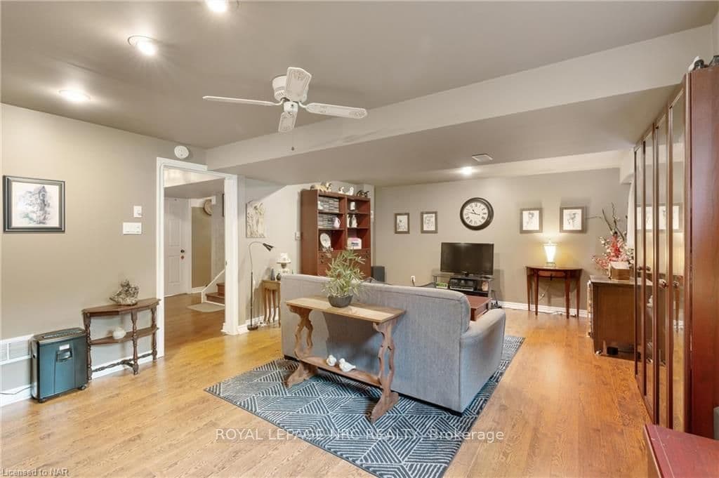 Very spacious family room in lower level.
