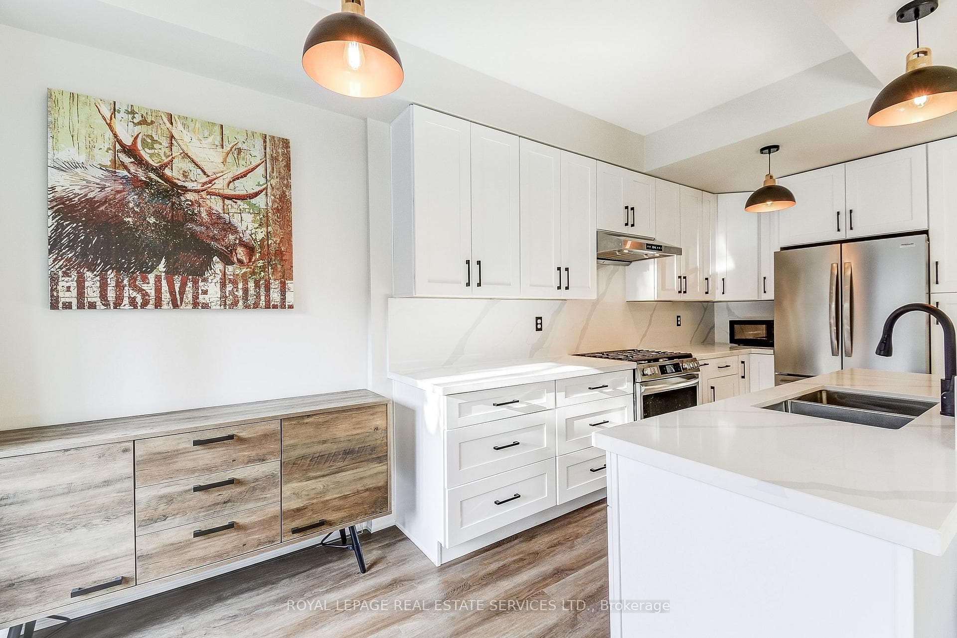 Ample counter space and cabinets