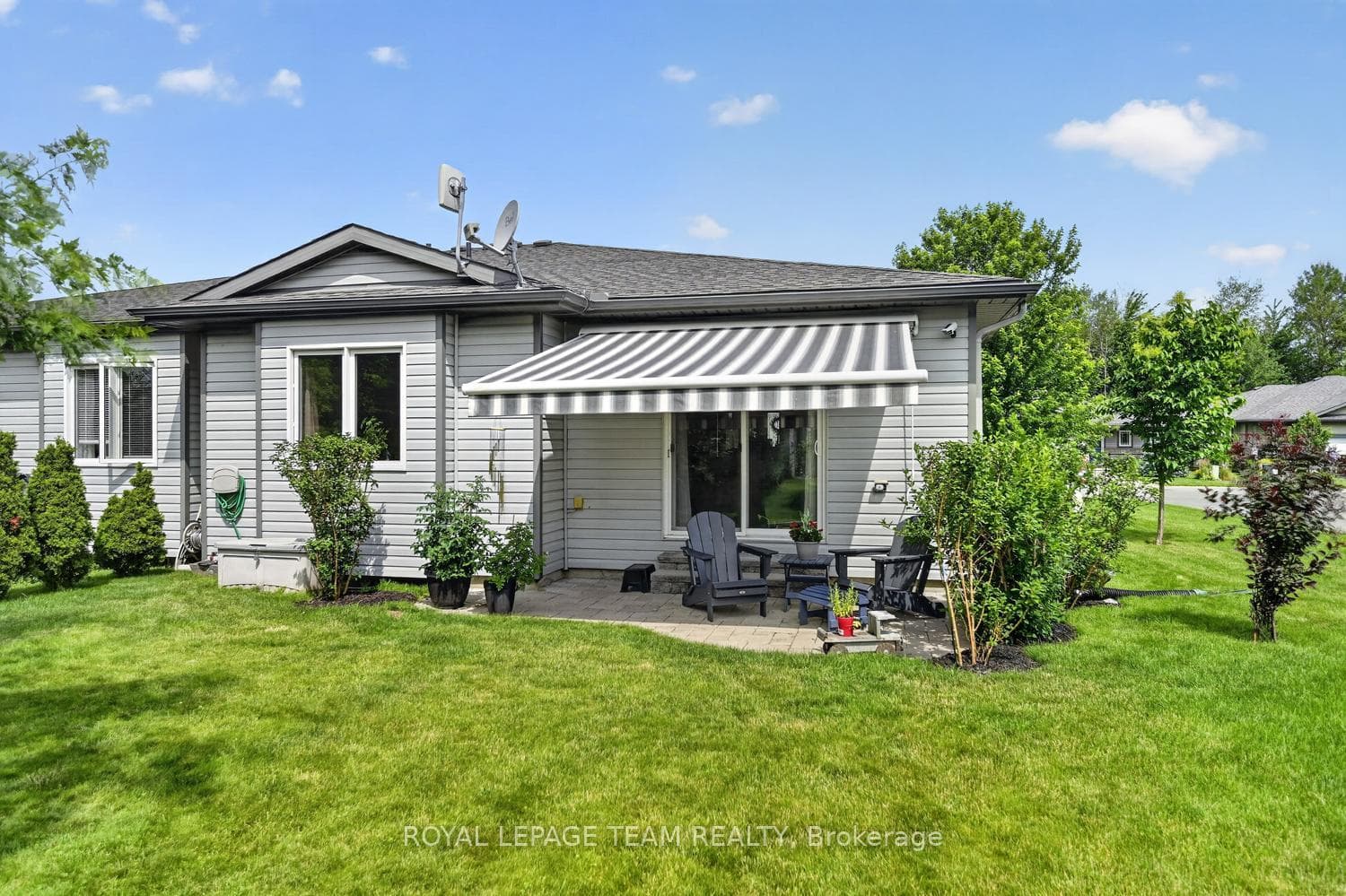 Canopied back yard space