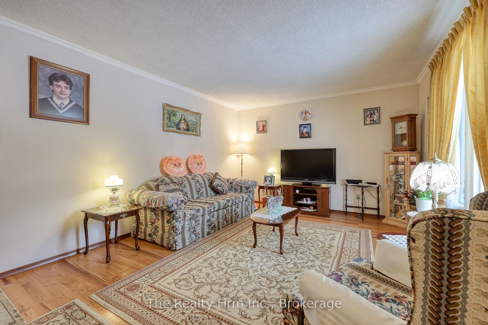 Front door enters into a spacious living room