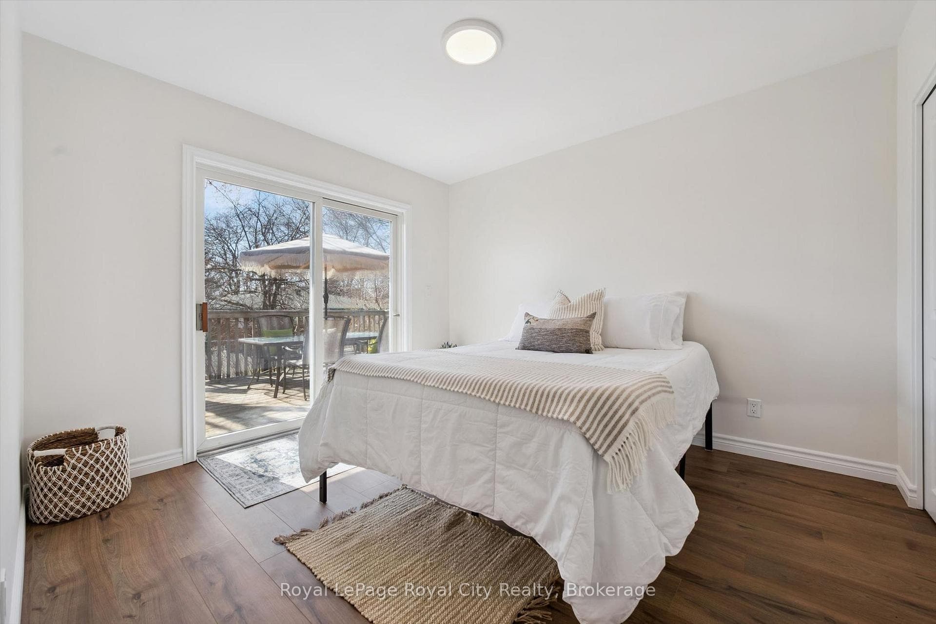 Primary bedroom with access to the backyard