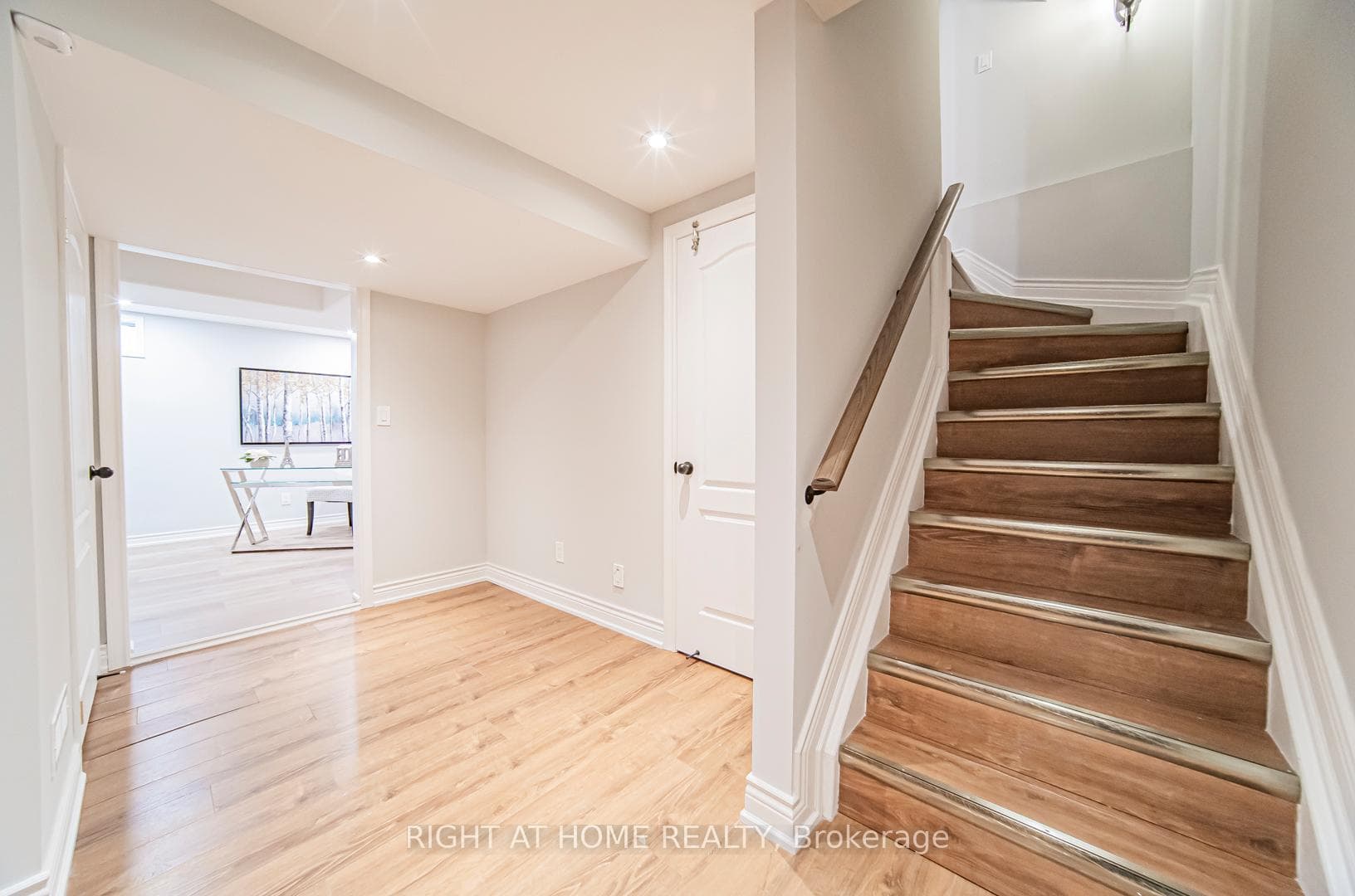 finished basement with bedroom and den