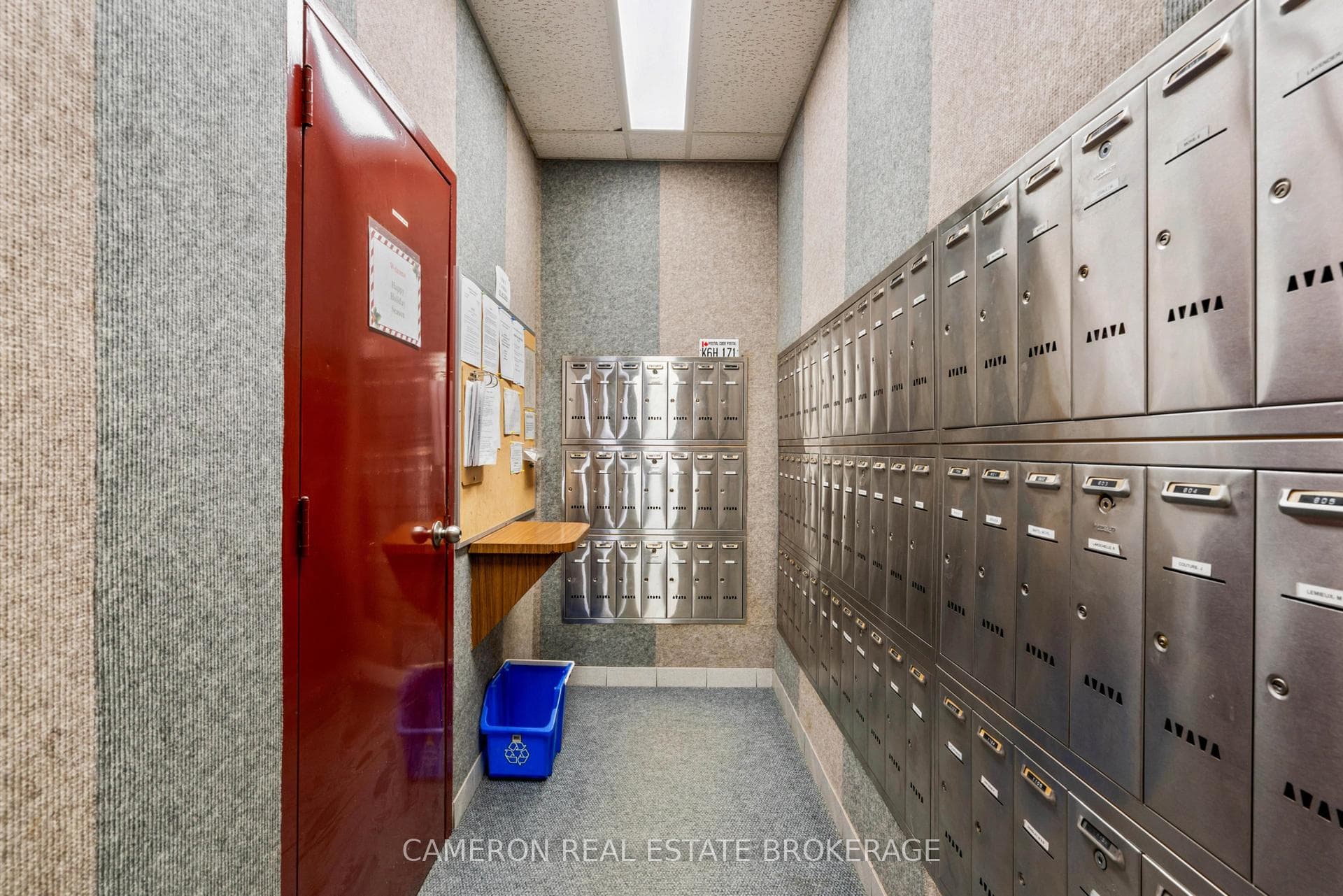 Convenient mail pick up in building