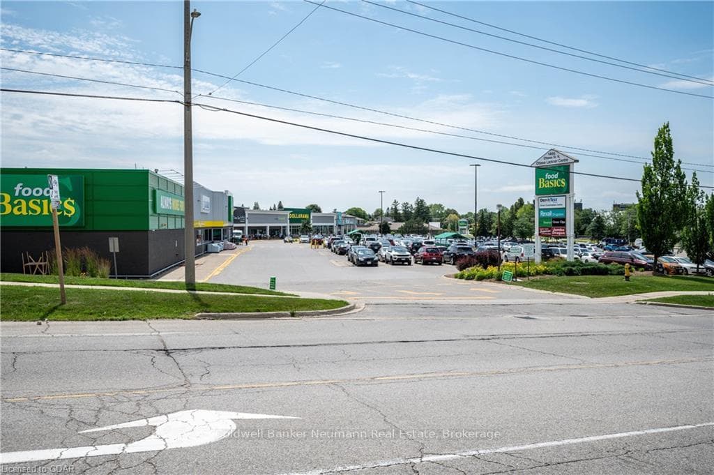 Shopping plaza across the street from the complex
