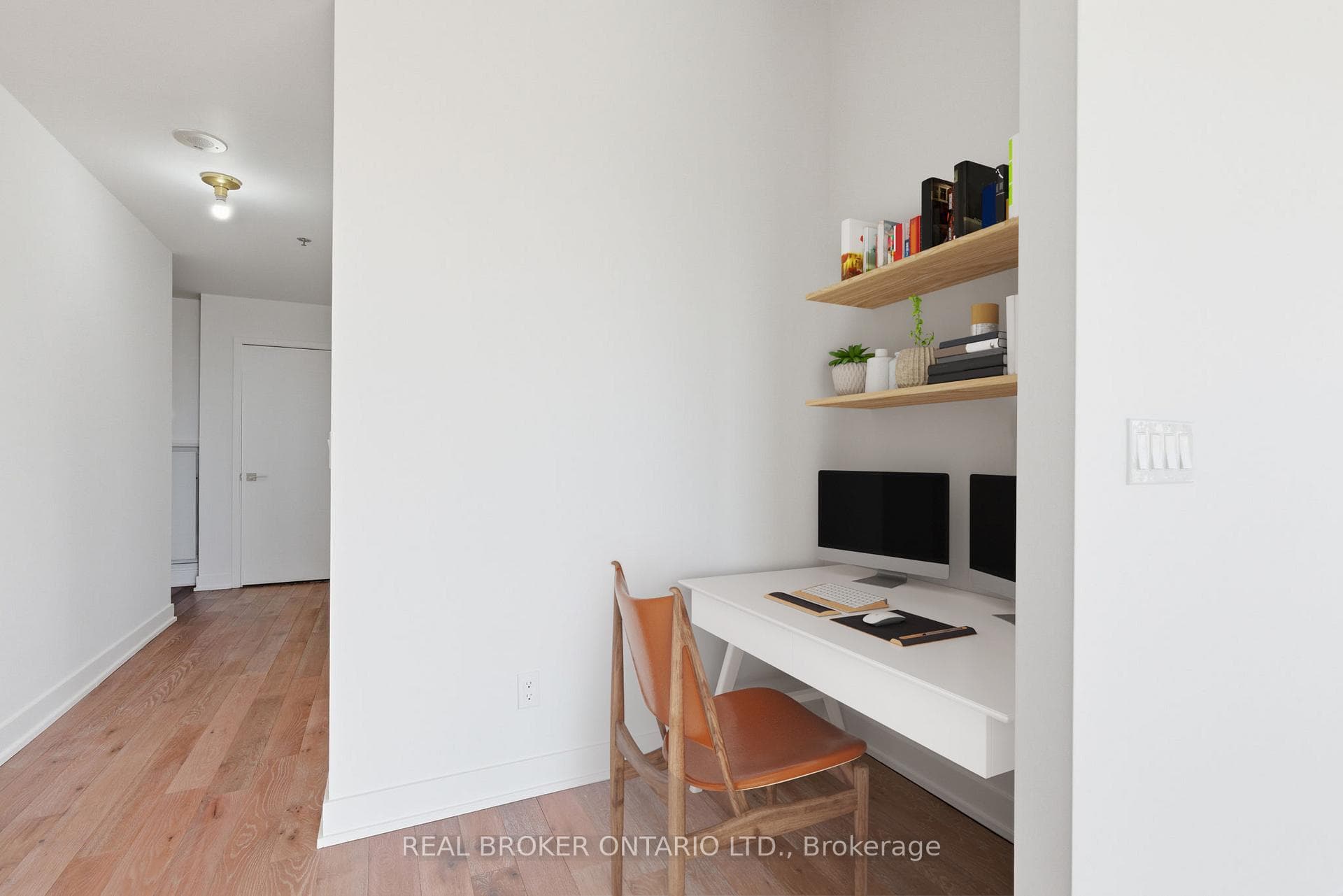 Den and hallway - Virtually Staged