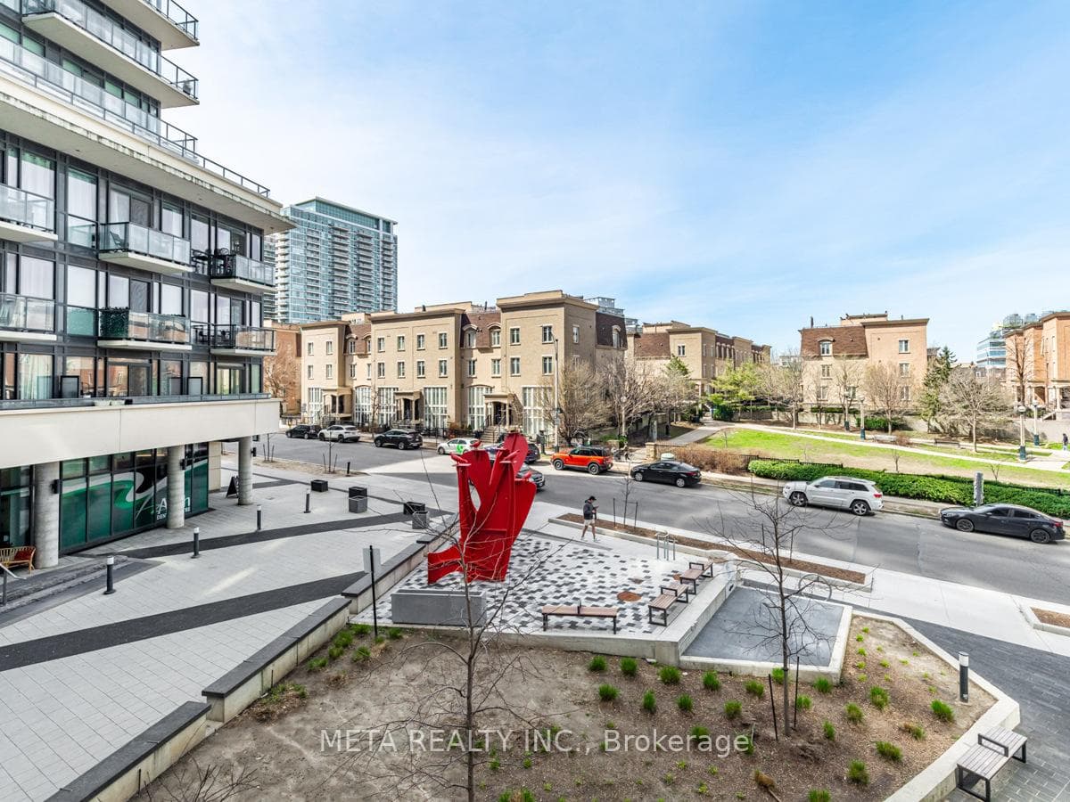 Overlooking a courtyard