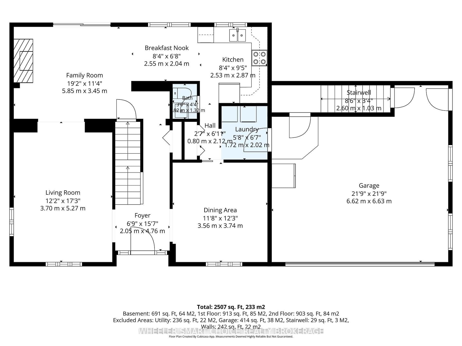 The main floor layout