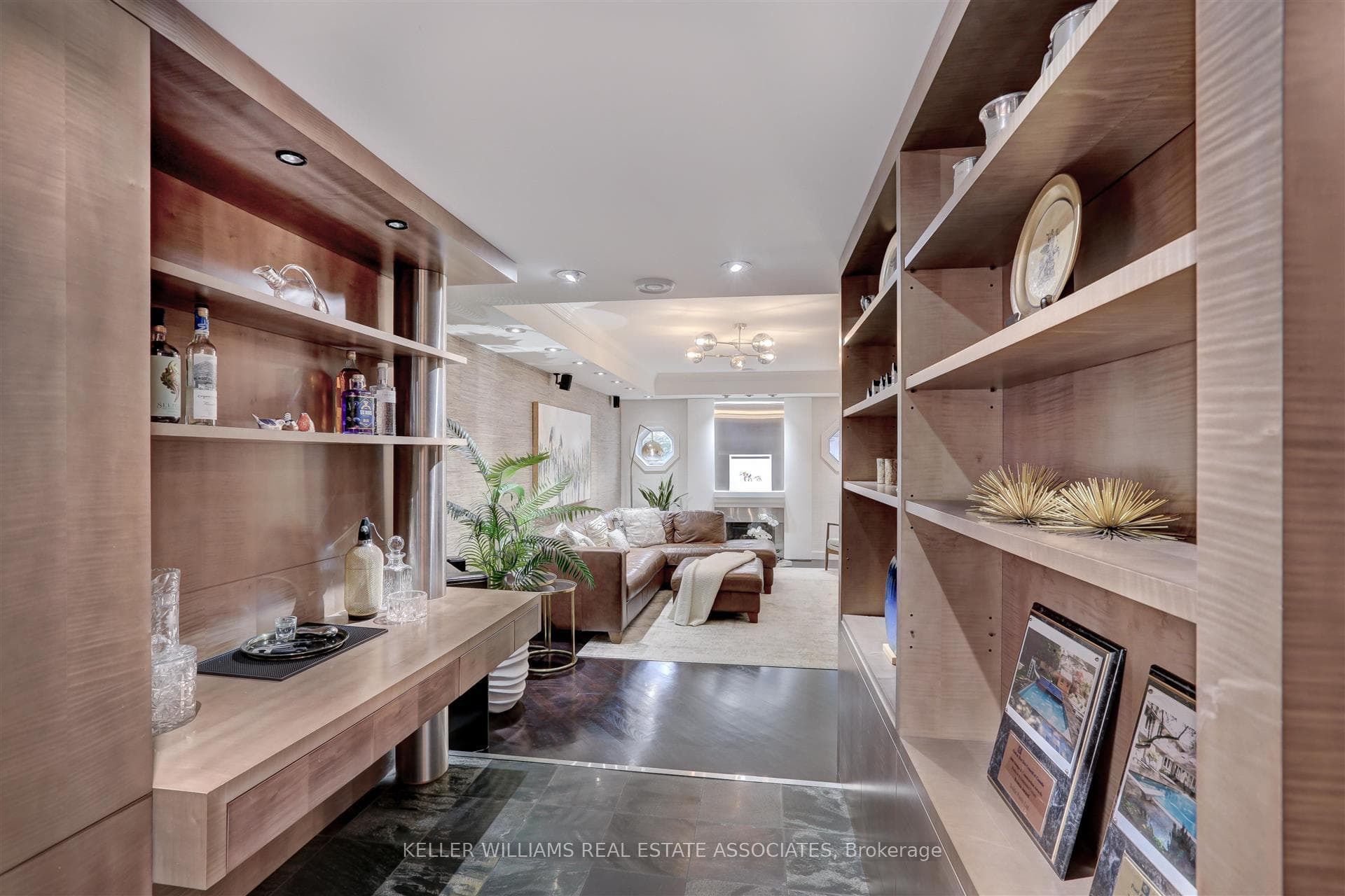 Family Room/Recreation with custom built-ins