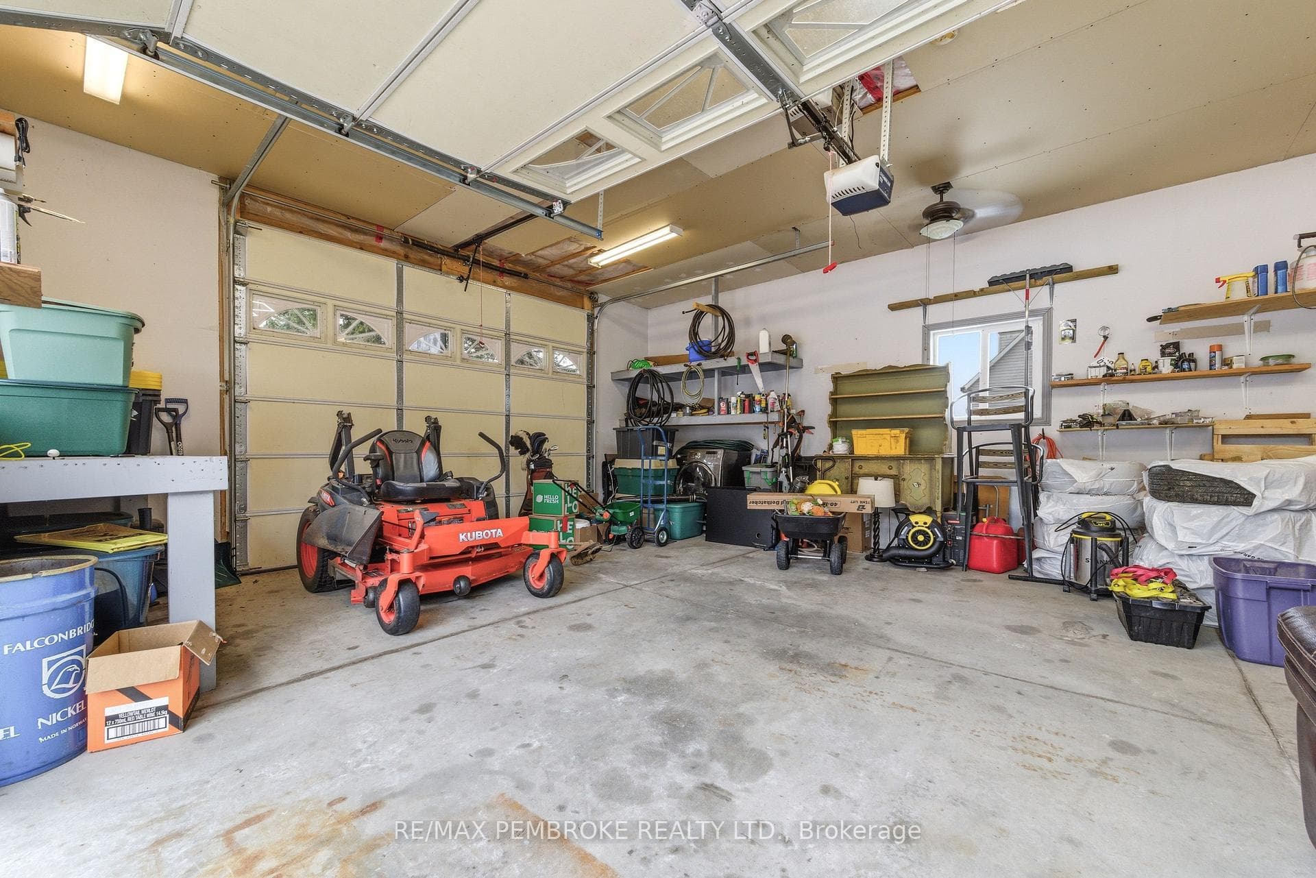 The detached garage offers space for the toys!